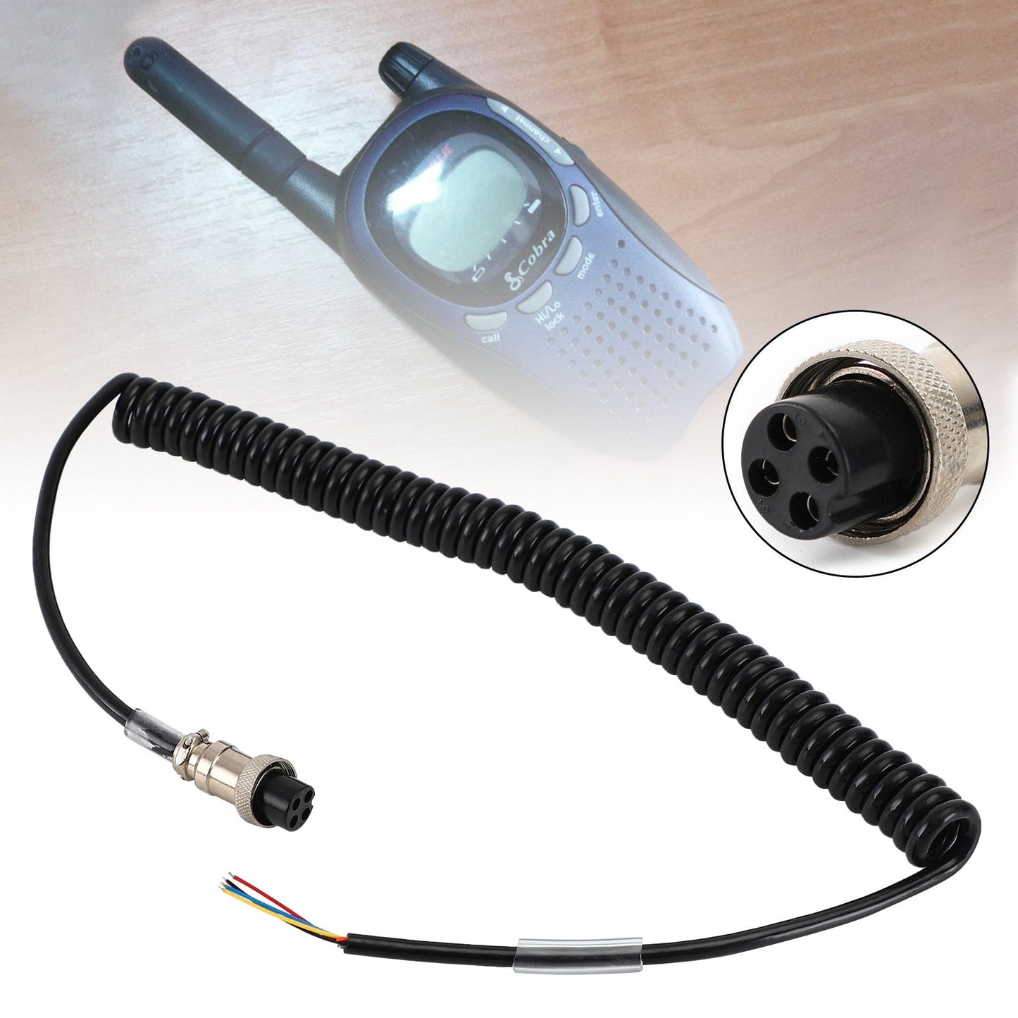 1 Pcs Radio Speaker Mic Microphone 4Pin Cable For Pr550 Pr3100 Car Walkie Talkie