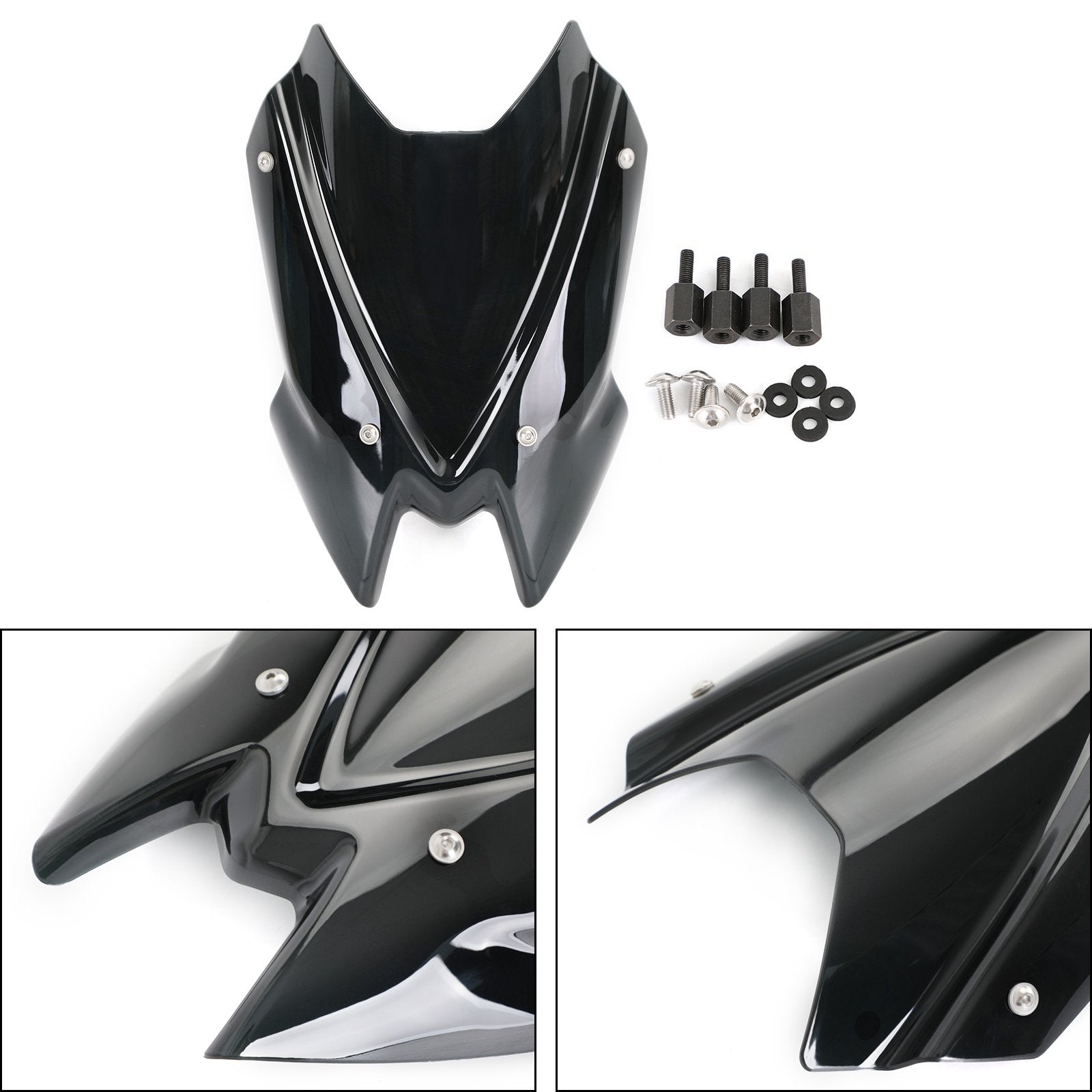 Black Windshield Windscreen Protector For Kawasaki Z400 (2018-2022) – MadHornets