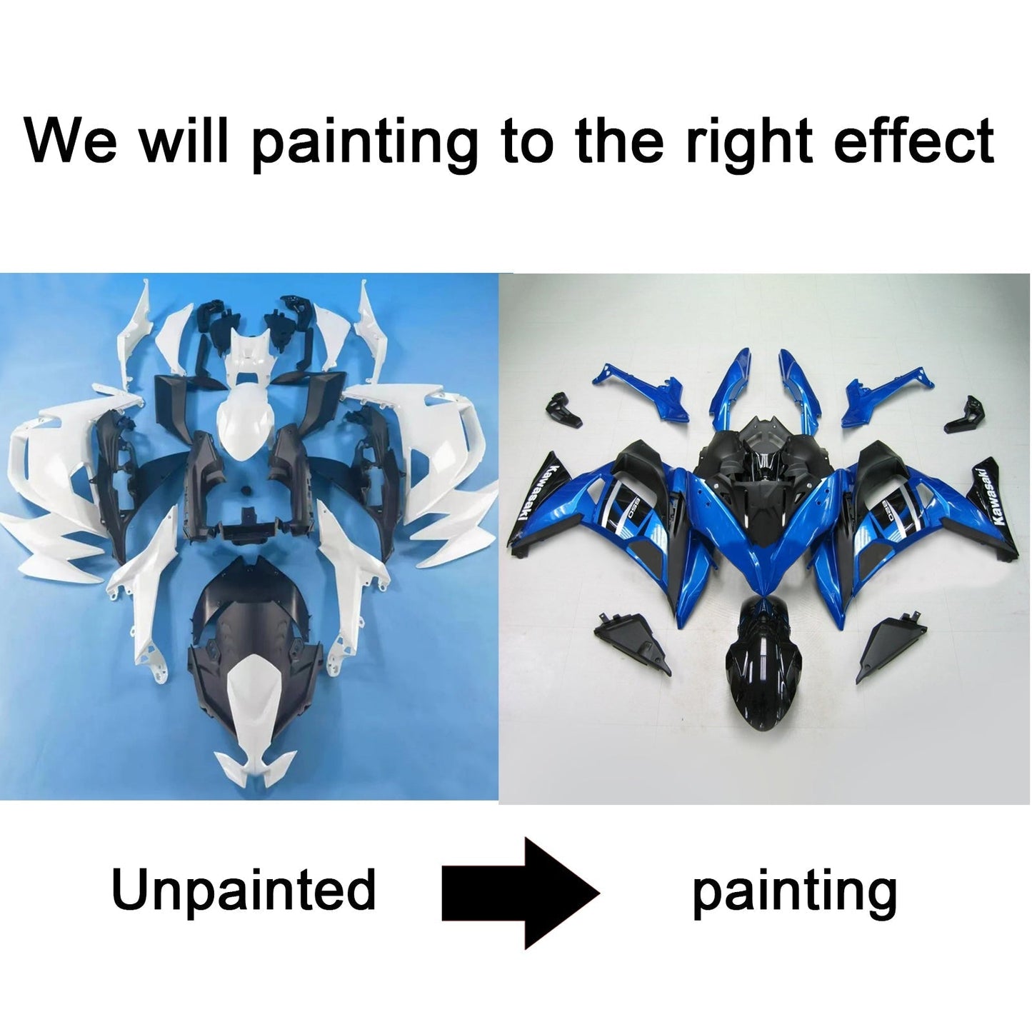 2020-2024 Kawasaki ER-6F Ninja650 Injection Fairing Kit Bodywork ABS #101