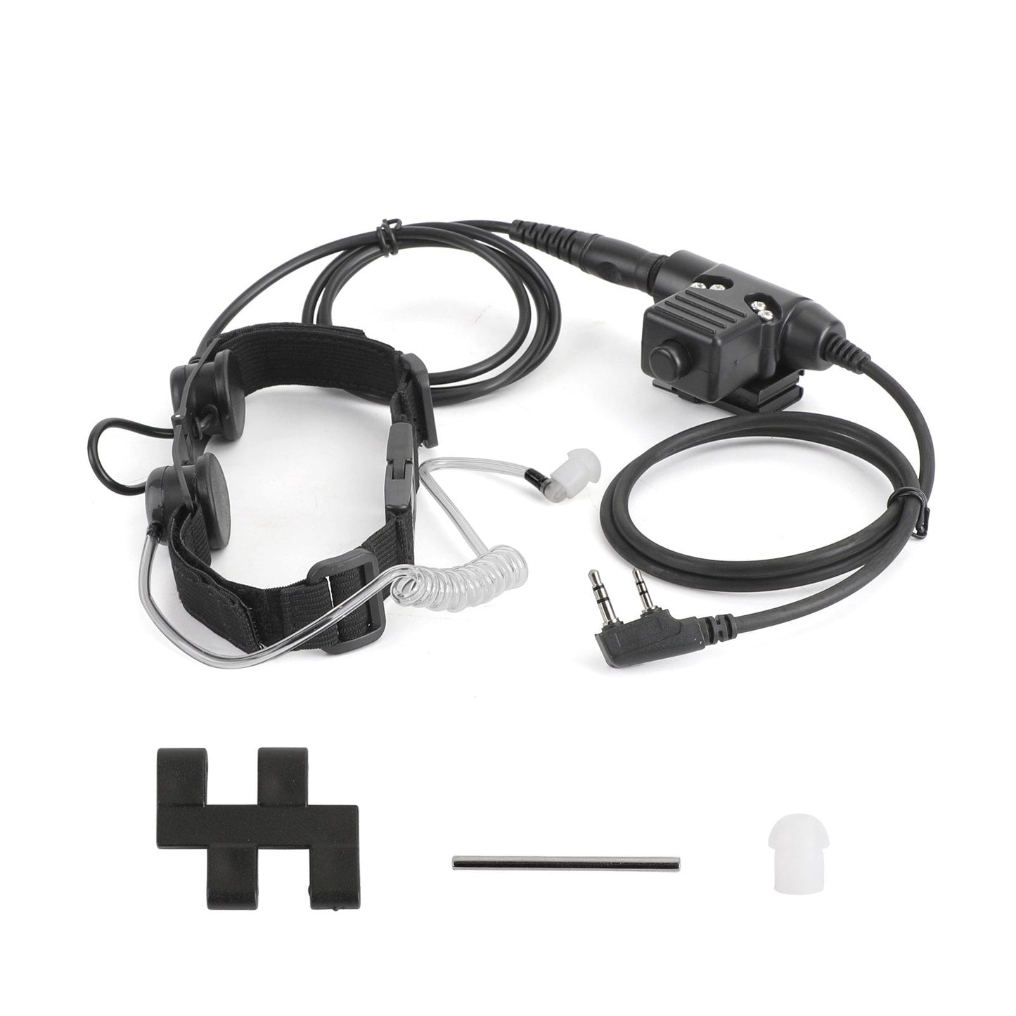 Waterproof Tactical Throat Mic Headset Fit for Kenwood BaoFeng TK3107 TK3200