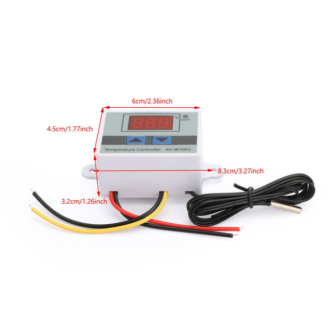 DC 24V Digital LED Temperature Controller Thermostat XH-W3001 Switch Probe
