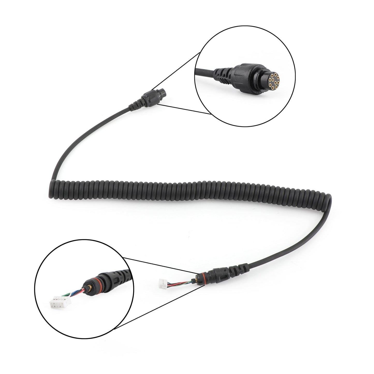 10 Pin Aviation Speaker Mic Cable Fit for Hytera MD780/G MD782U RD982U RD980