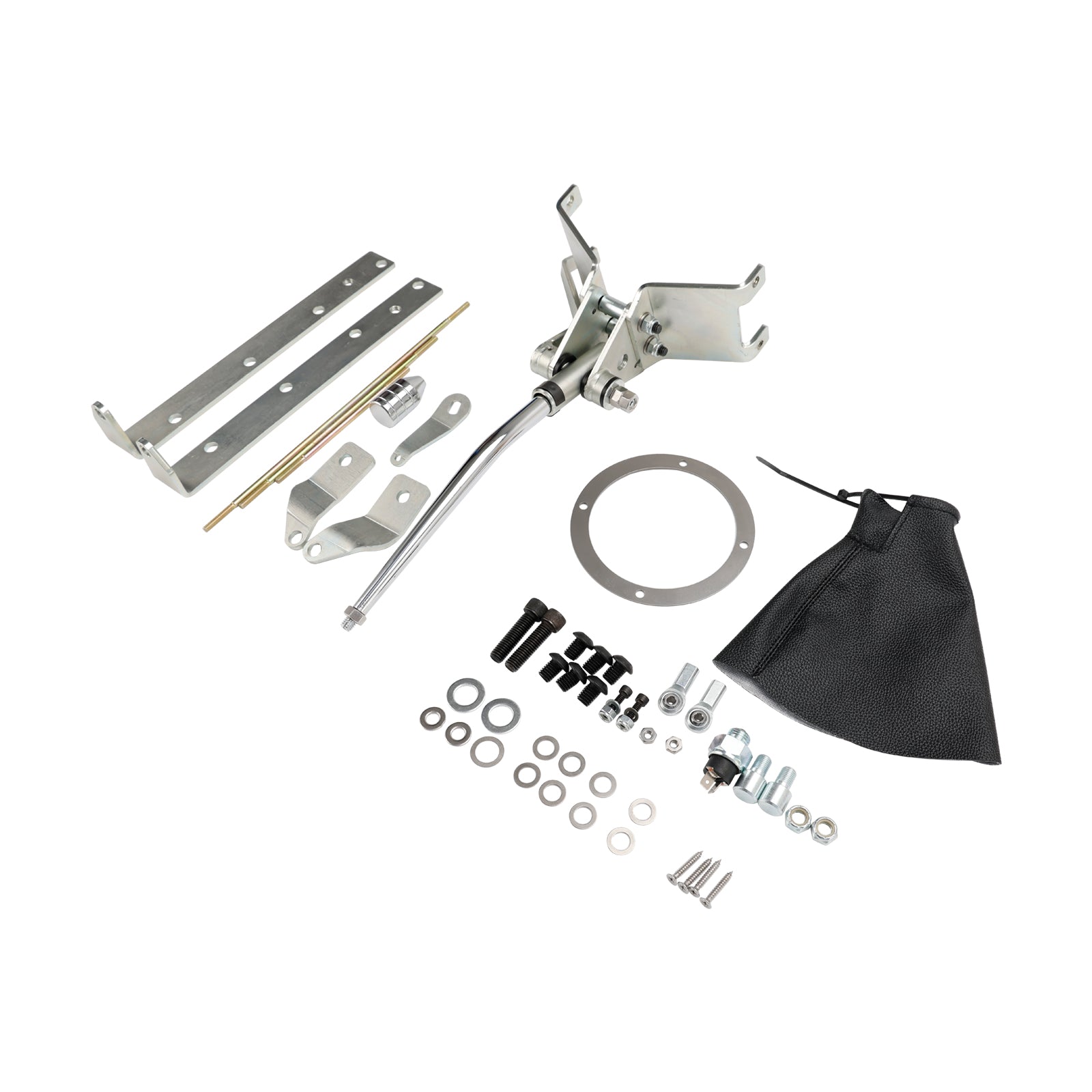 thumbnail image 2 of Muparkt Floor Mount Automatic Shifter For GM Turbo 350 TH350 – Billet Knob, Steel Linkage 2 of 3