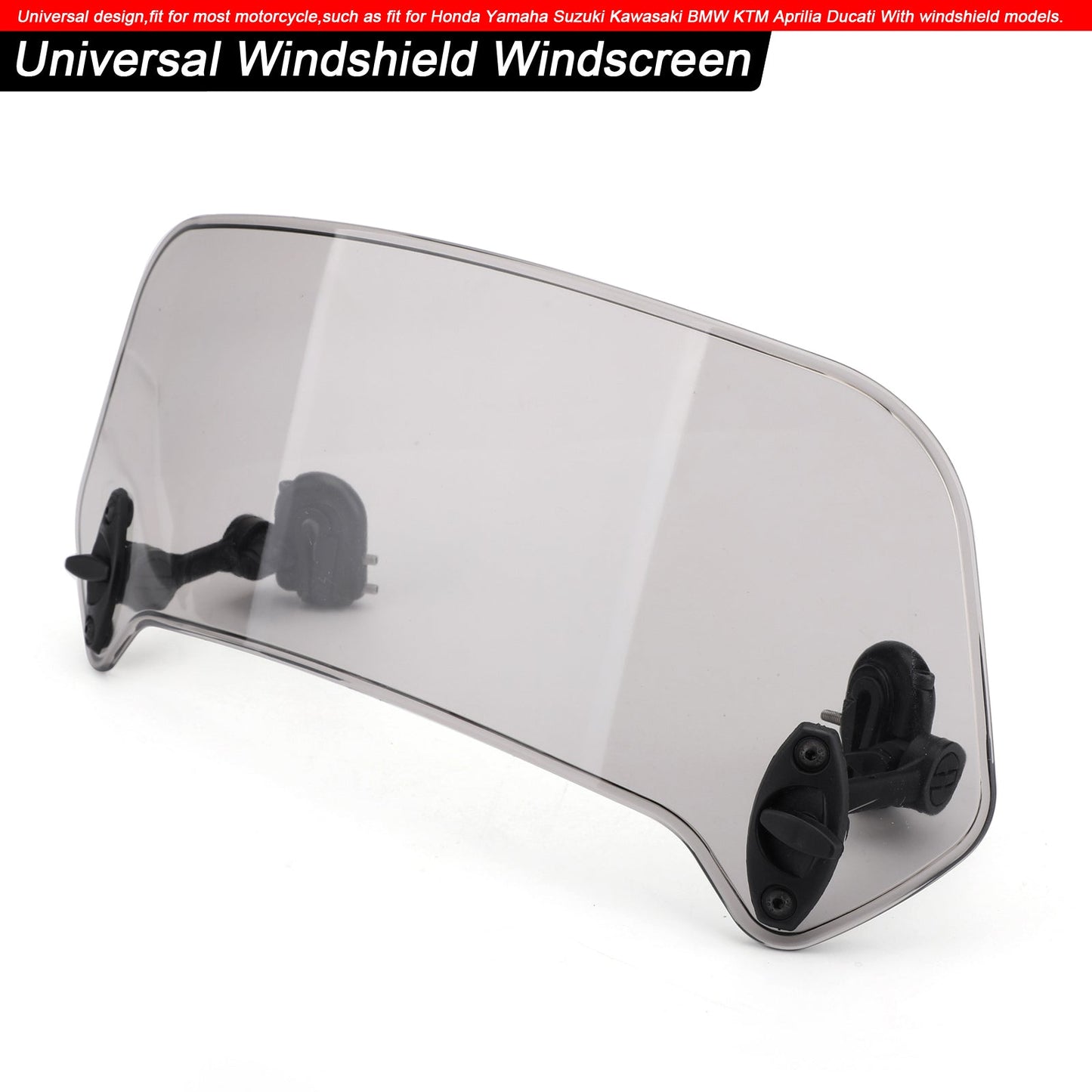 Universal Adjustable Clip On Windshield Extension Spoiler Wind Deflector Clear