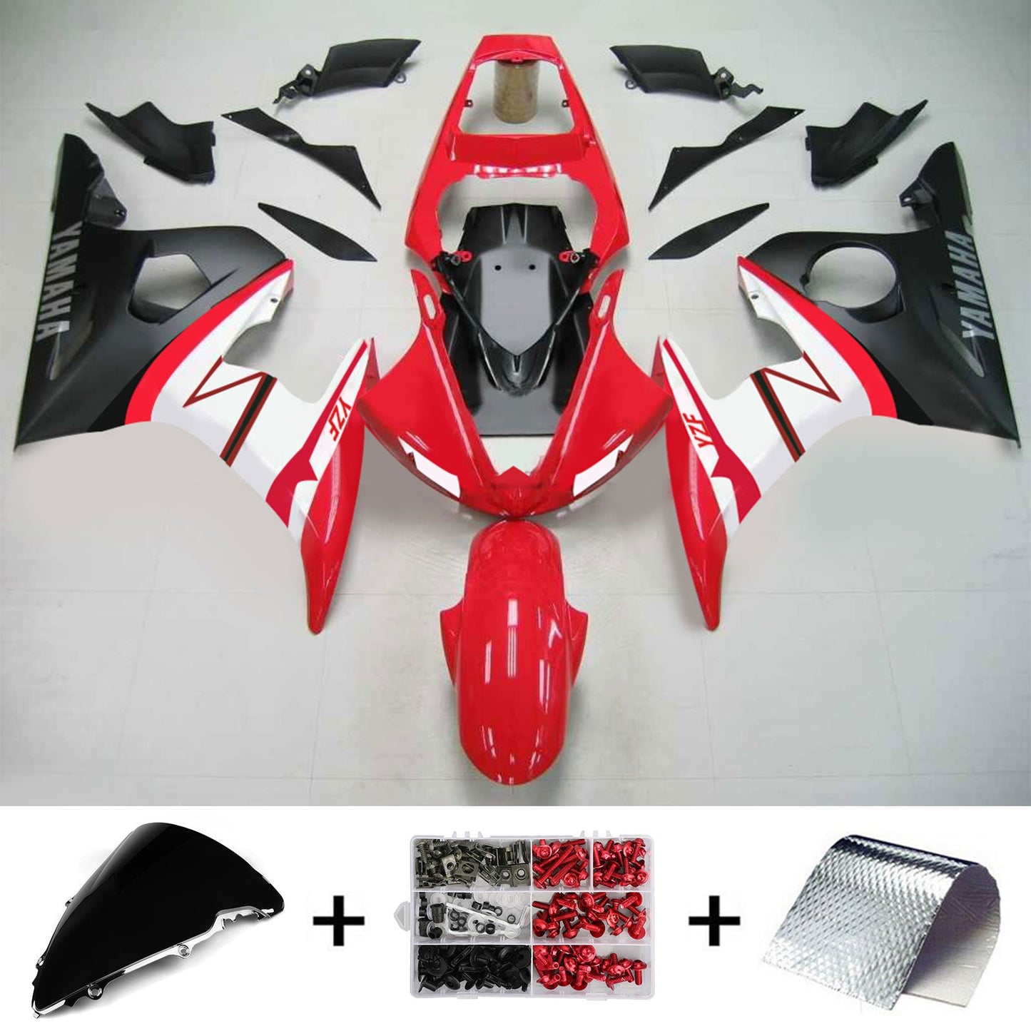 2003-2004 Yamaha YZF 600 R6 2006-2009 R6S Amotopart Injection Fairing Kit Bodywork Plastic ABS #139