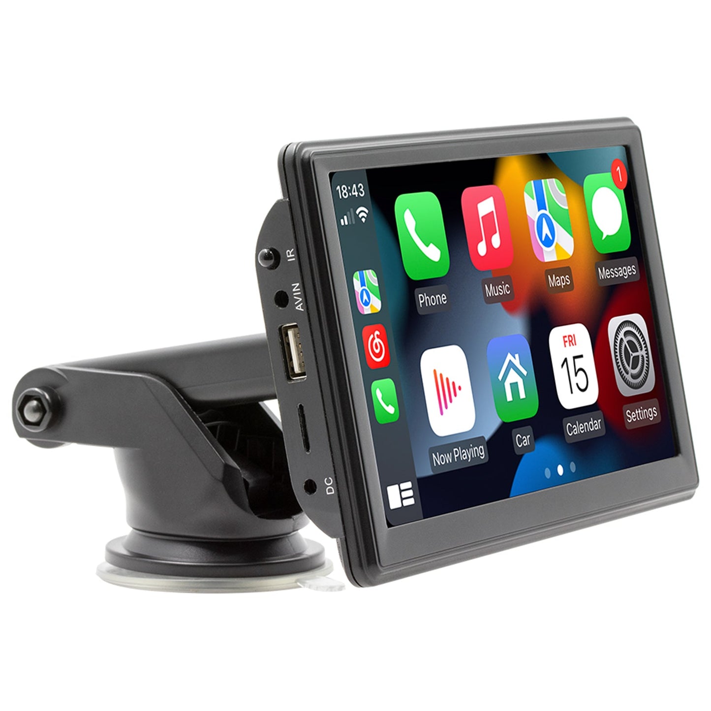 7" Wireless Carplay Bluetooth Stereo Radio FM Car MP5 Player + 4 LED Camera