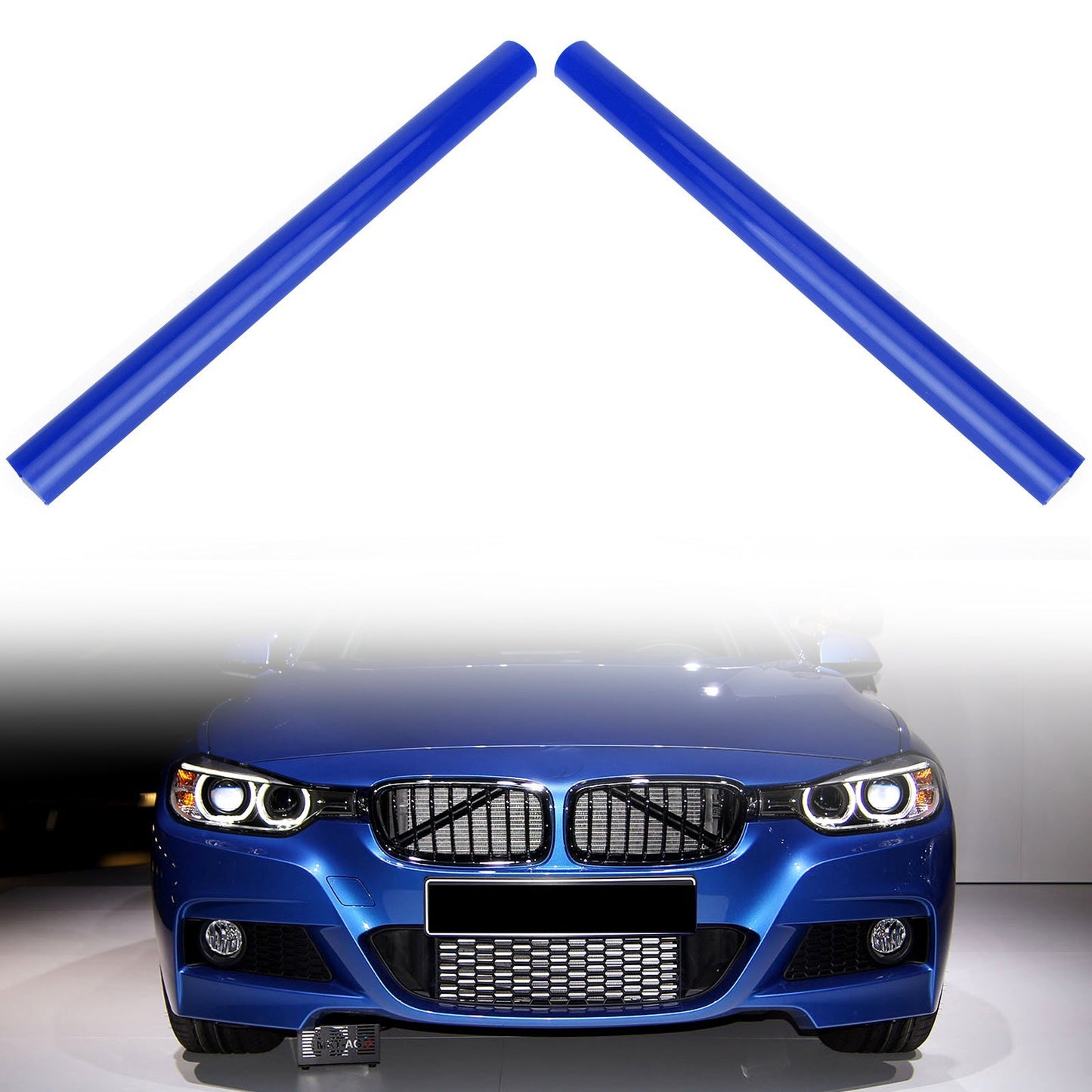#A Color Support Grill Bar V Brace Wrap For BMW F30 F31 F32 F33 F34 F35 Blue
