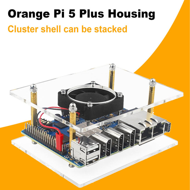 Orange Pi 5 Plus Cluster One-Layer Acrylic Shell Orangepi Protective Shell