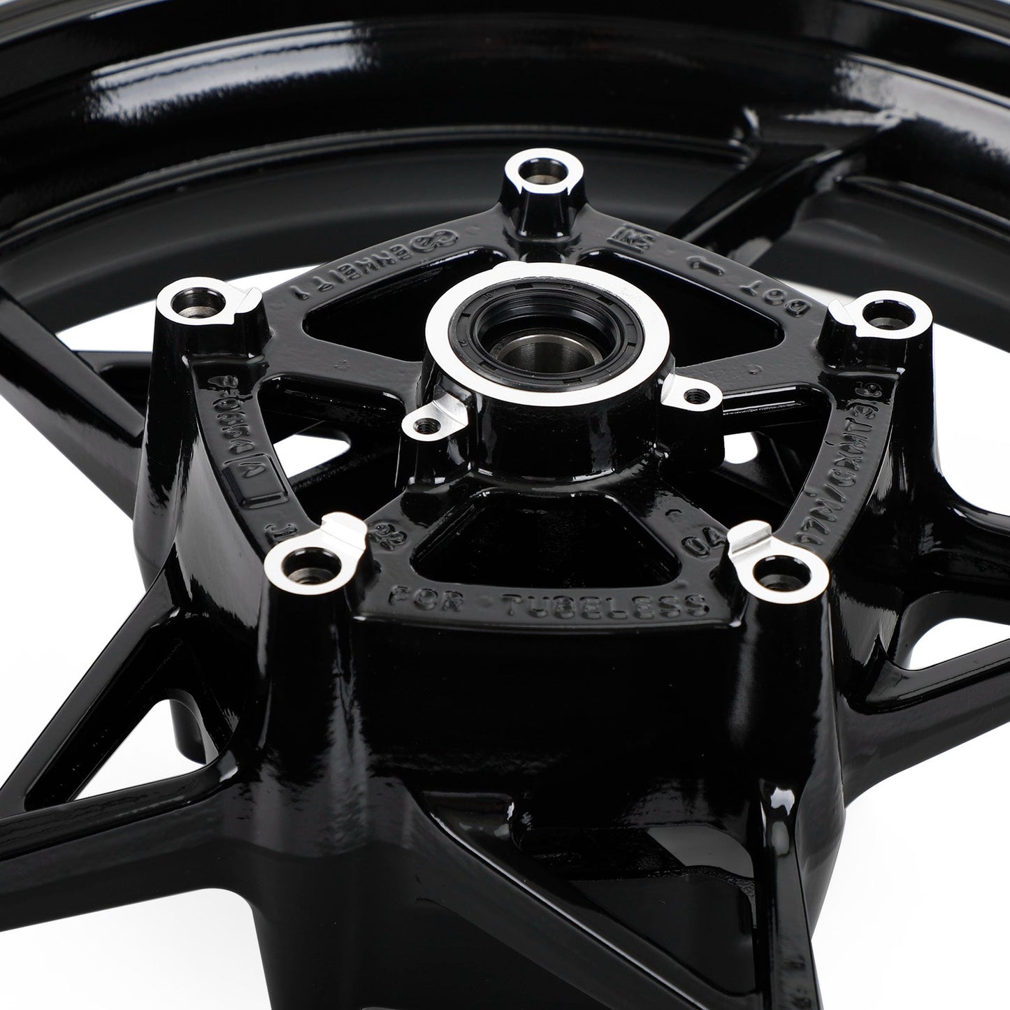 Black Front Wheel Rim For Kawasaki Z900 ZR900 / Z900RS / Cafe 2017-2021
