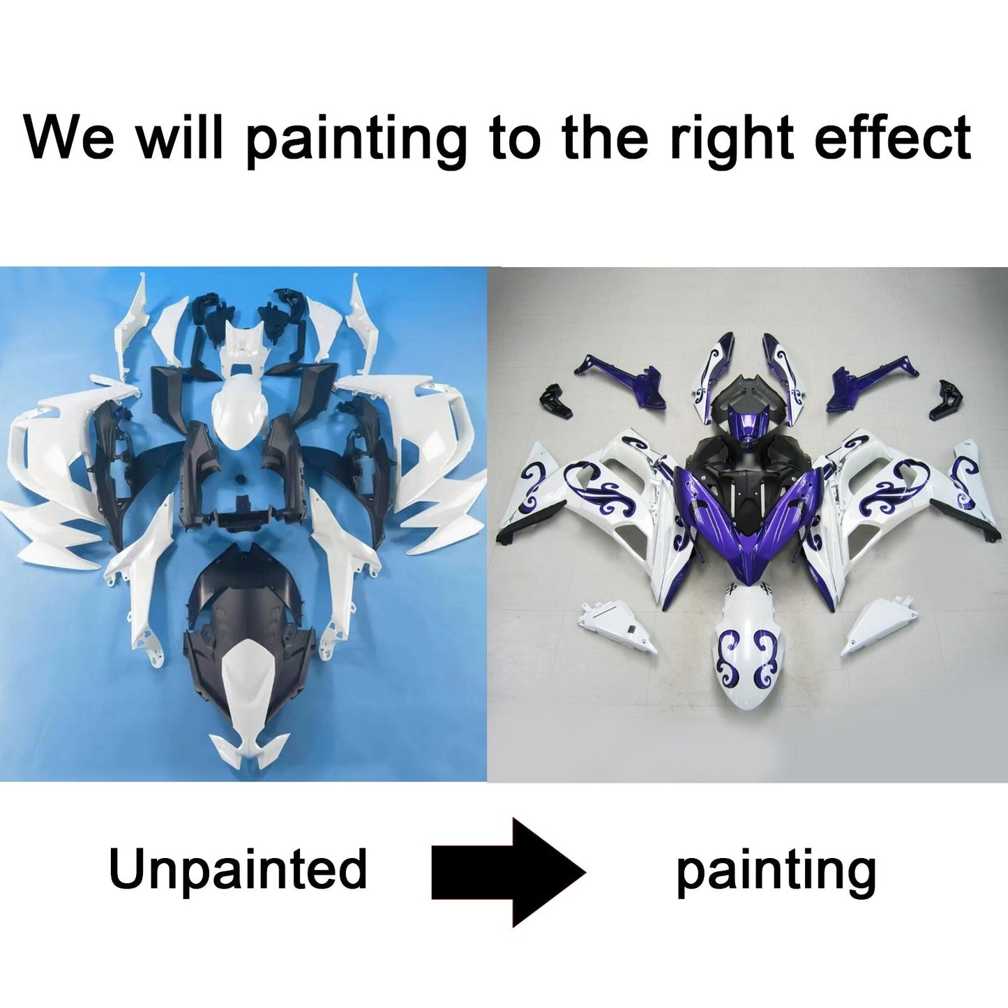 2020-2024 Kawasaki ER-6F Ninja650 Injection Fairing Kit Bodywork ABS #101