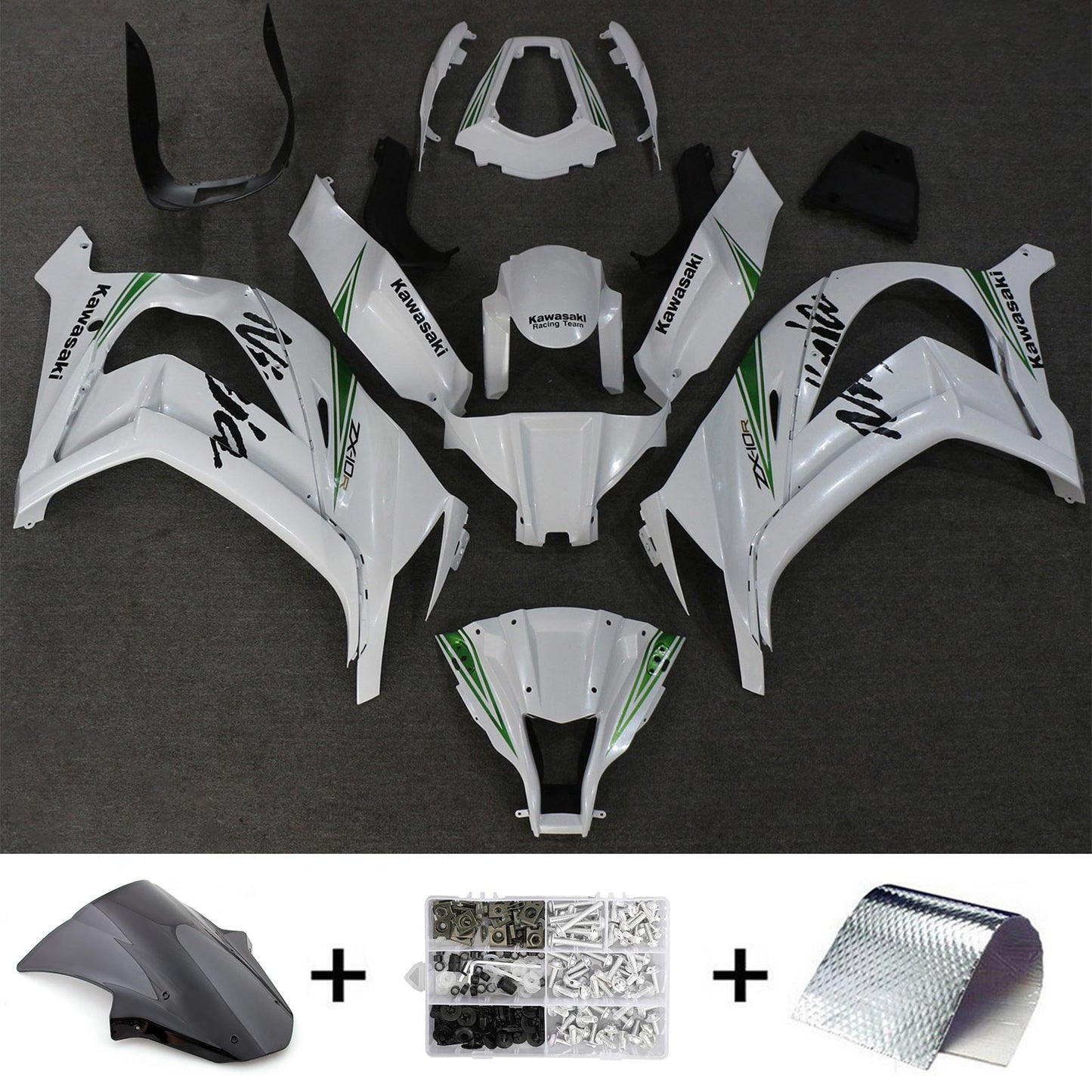 2011-2015 Kawasaki ZX10R Fairing Kit Bodywork Plastic ABS