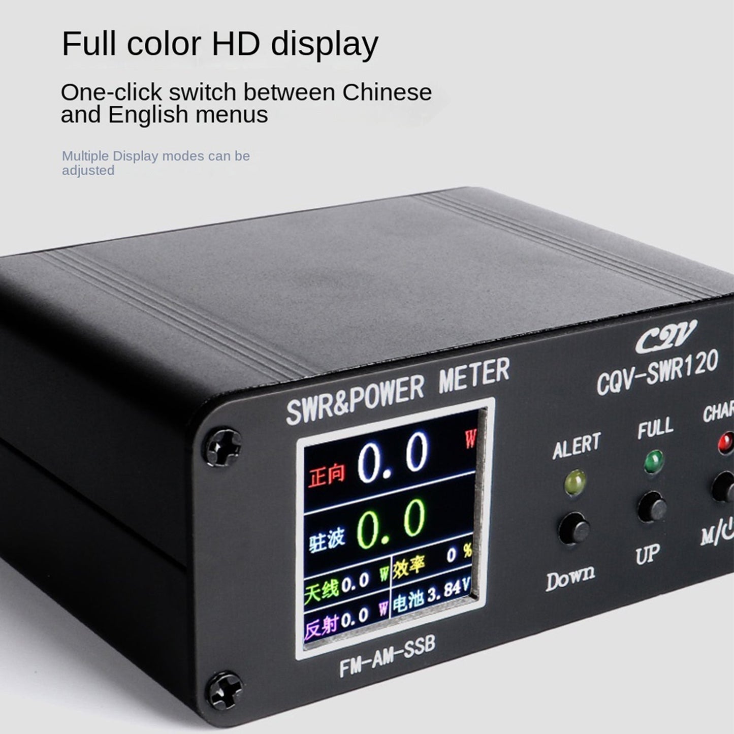 1.8MHz-54MHz Standing Wave Meter 240 * 240 Full Color LCD Display Power meter