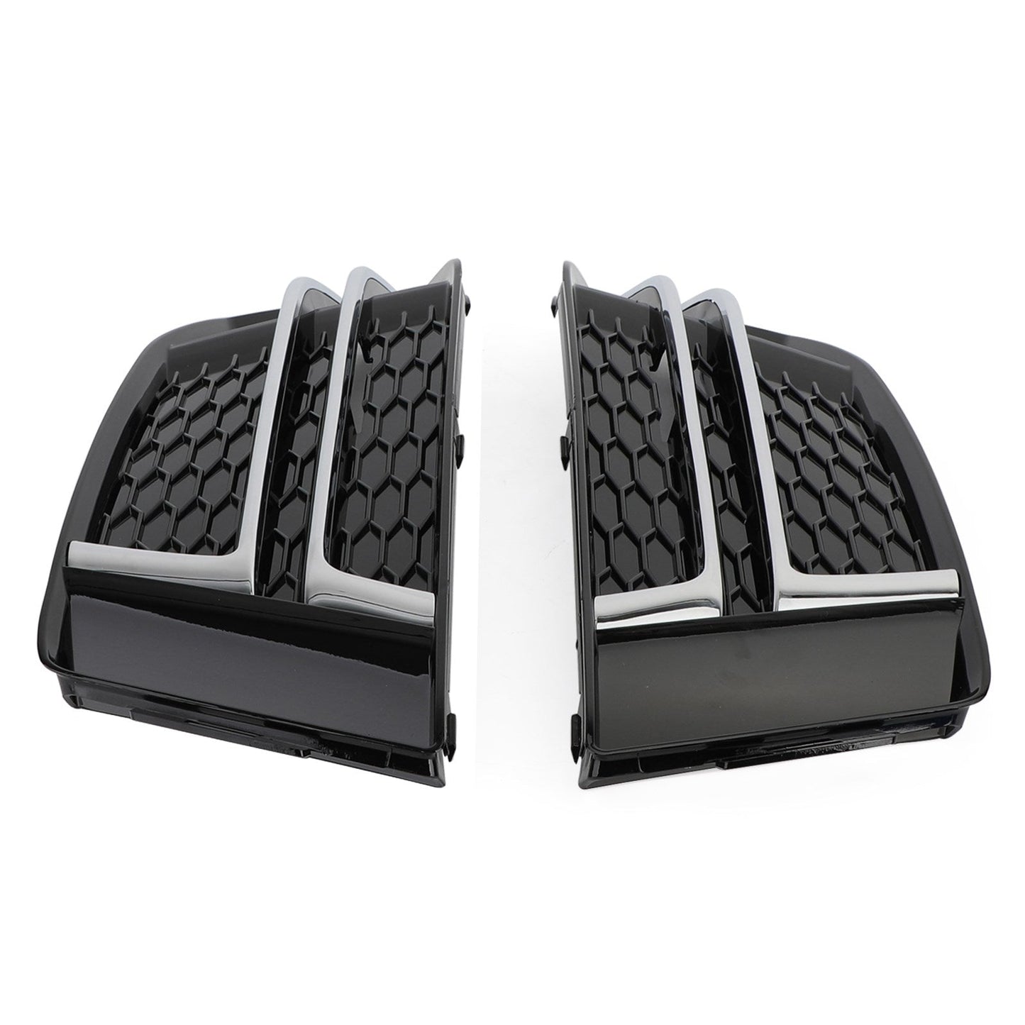 2016-2018 AUDI S4 / A4 B9 S-LINE Grill Pair Front Fog Light Cover Bumper Grille