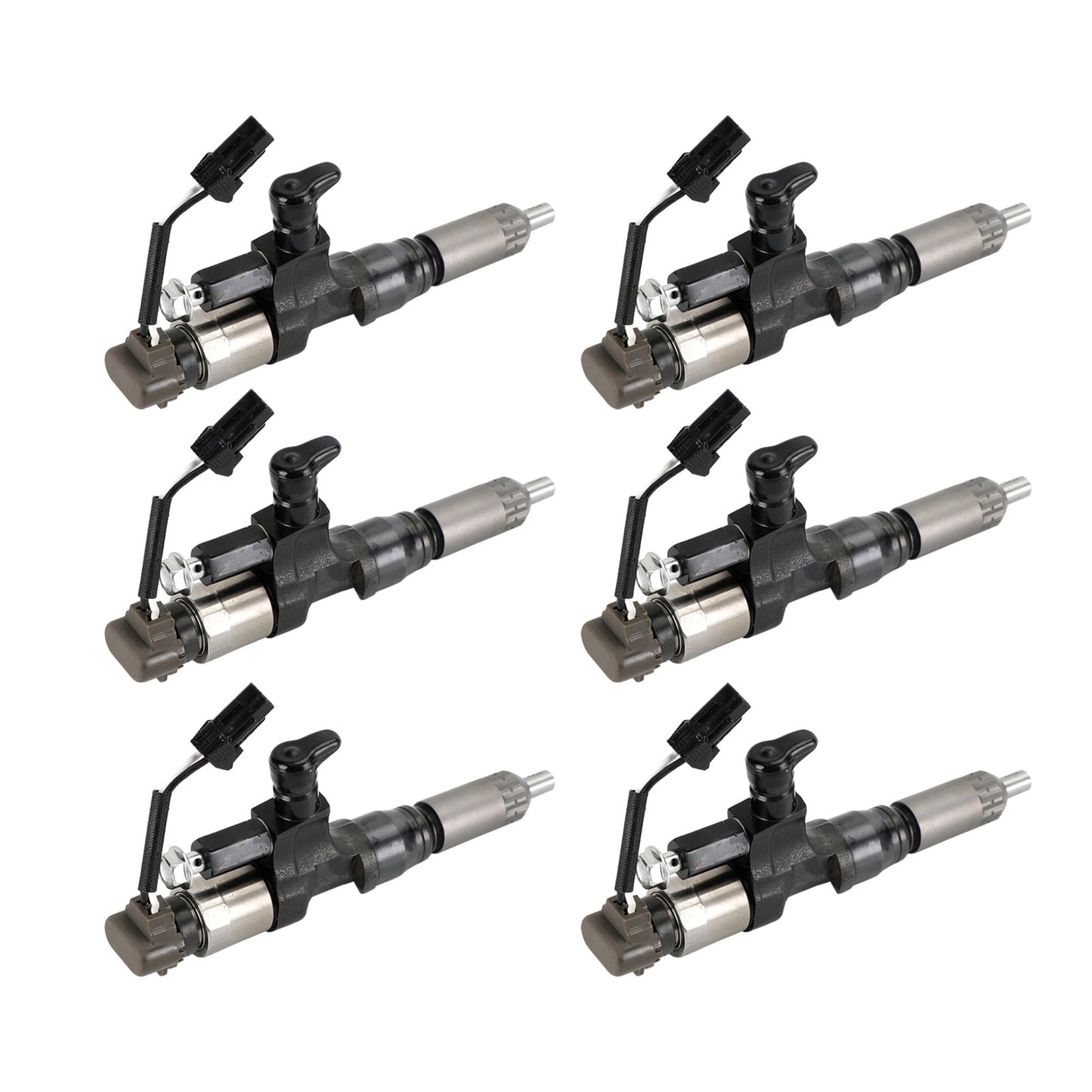1984-2018 Hino J08E Kobelco 3.8 4.7 Diesel 6PCS Fuel Injectors 095000-6593