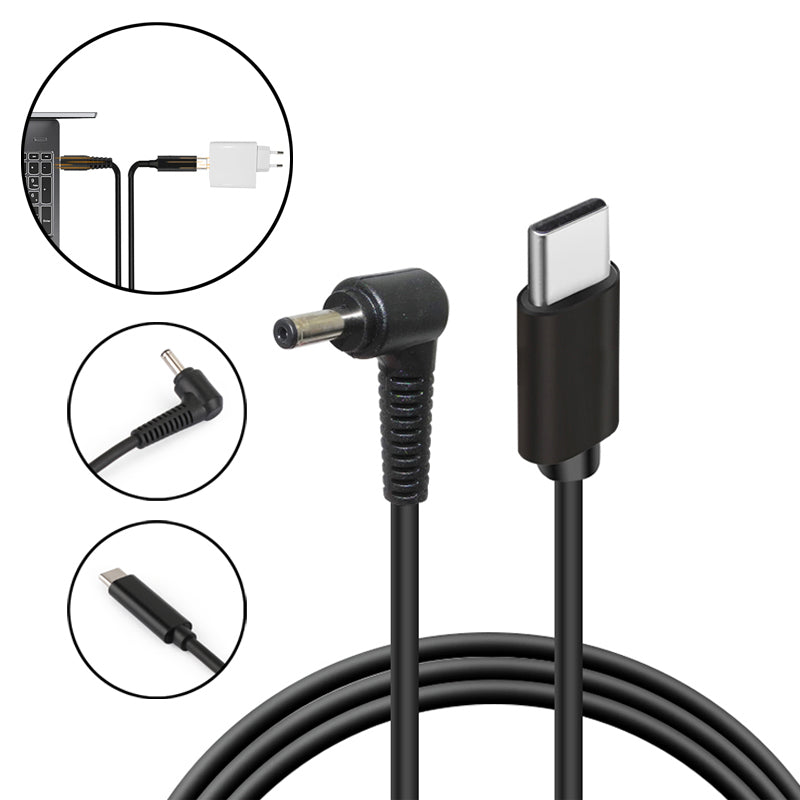 1.5m Type-C PD USB Charger Cable 4.0*1.35mm Fit for ASUS Zenbook Vivobook