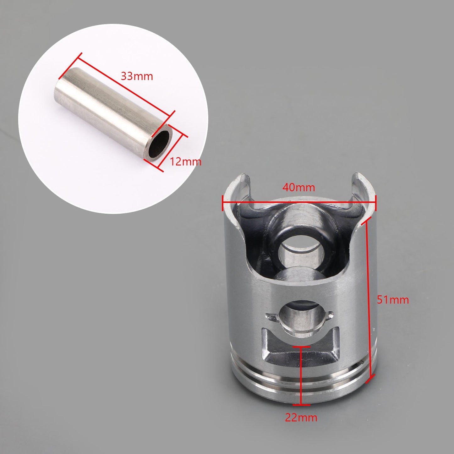 Piston Ring Pin Clip Kit Std Bore 54Mm Fit For Yamaha T135 Crypton X Lc135