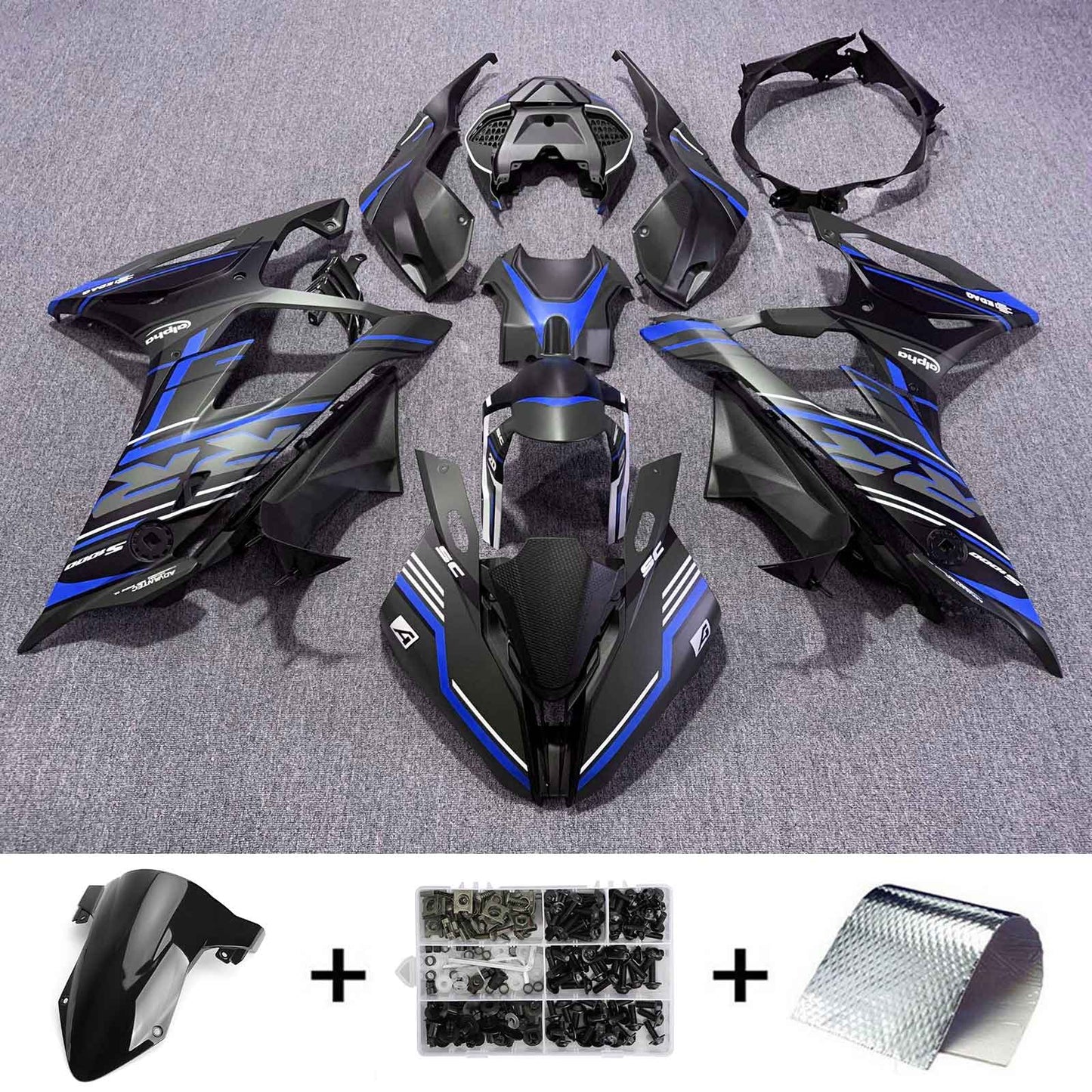 2019-2022 BMW S1000RR Amotopart Injection Fairing Kit Bodywork Plastic ABS #125