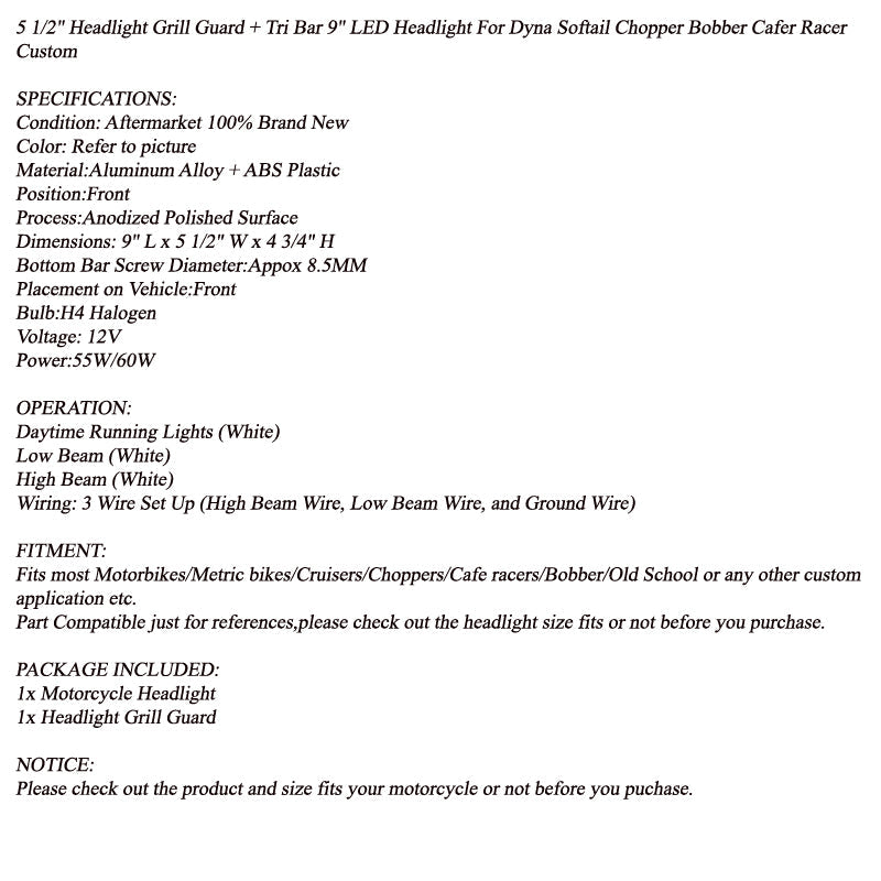 Motorcycle Chrome Bullet Headlight Lamp For Cafe Racer Bobber Chopper Custom