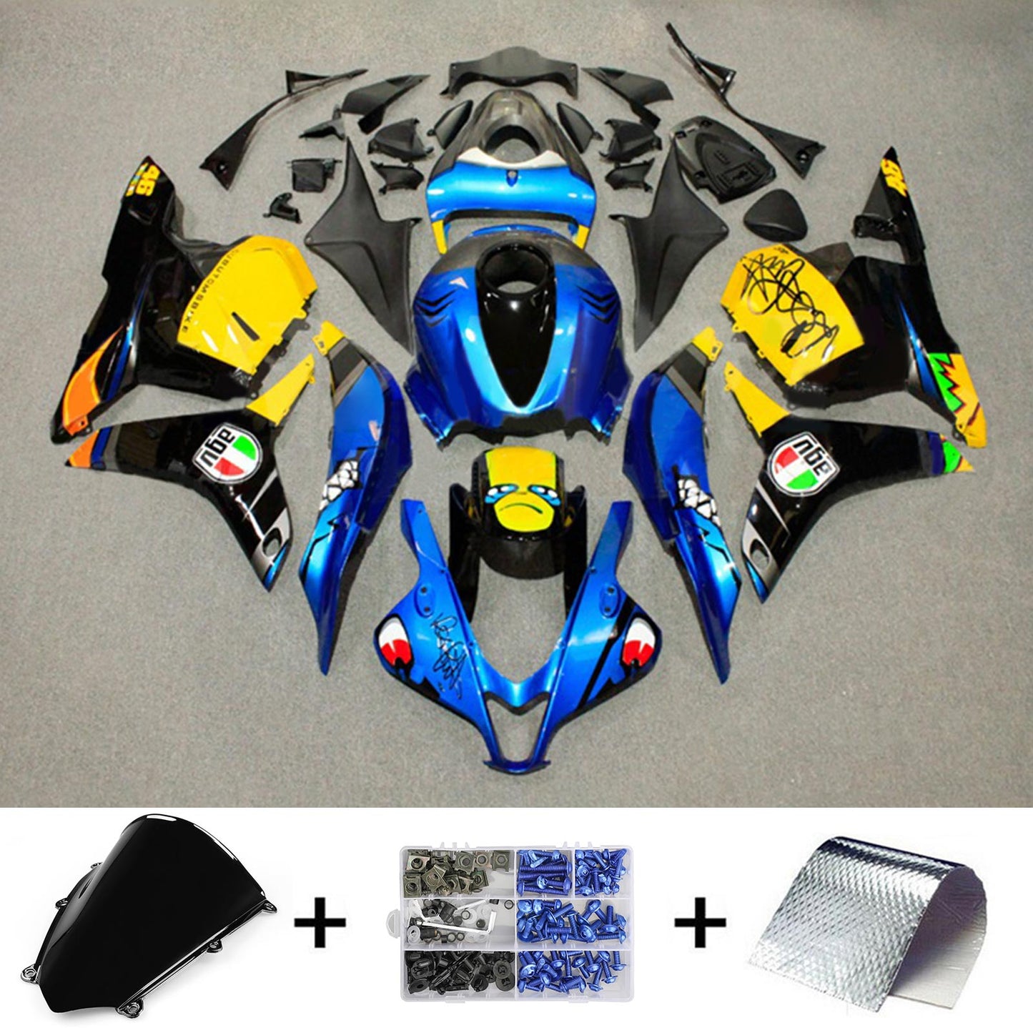 2009-2012 Honda CBR600RR F5 Injection Fairing Kit Bodywork Plastic ABS#173