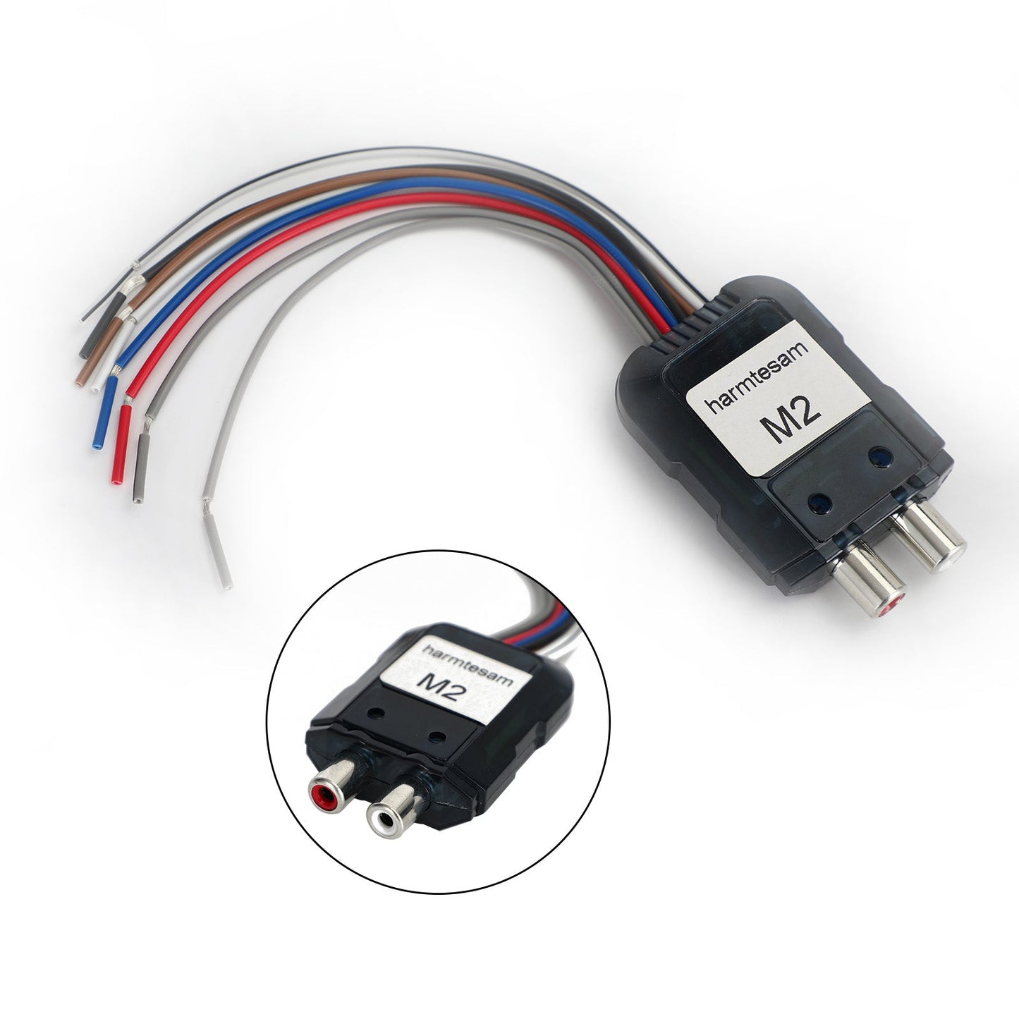 Stereo 2 Channel High To Low Audio Converter With Power Amplifier Control Wire