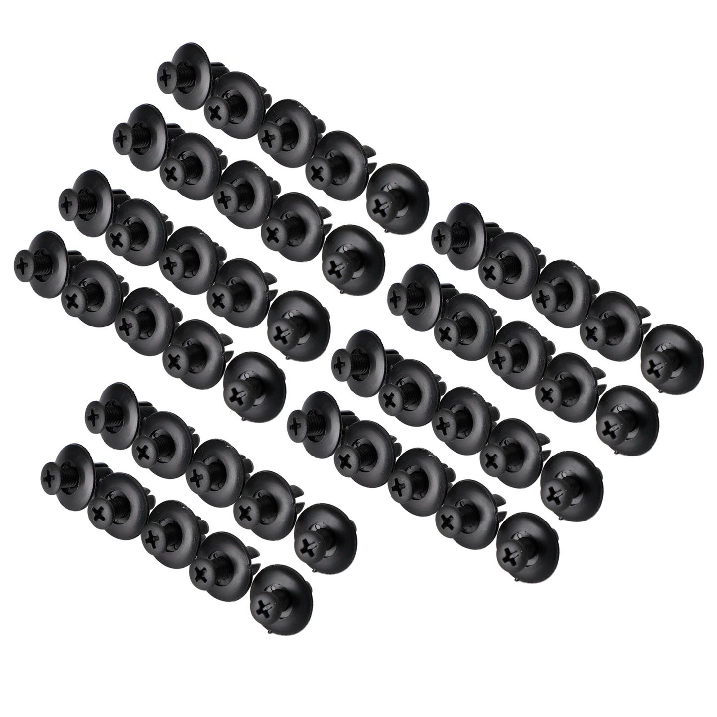 50pcs Fairing Panel Bolt Clip 8mm Plastic Screw Rivets Clips Black For Honda