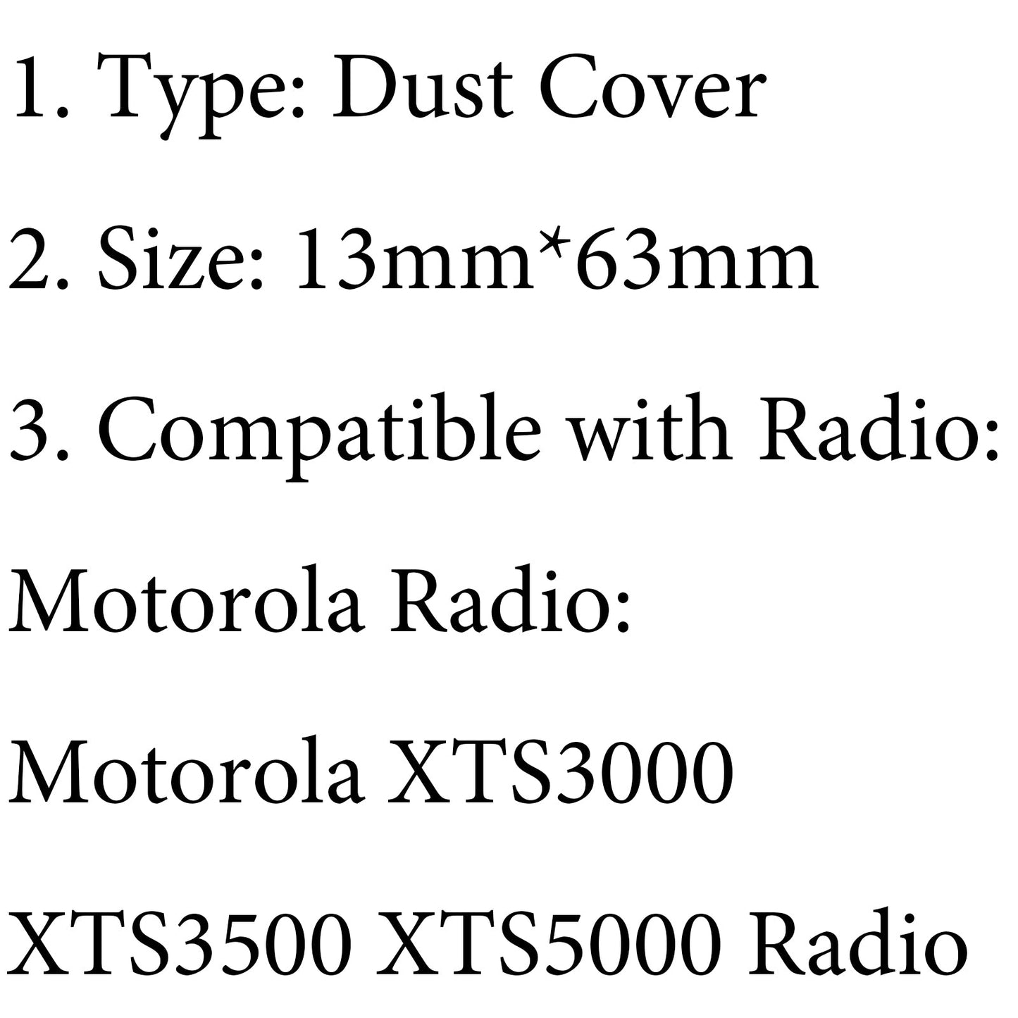 1Pcs Dust Side Cover For Motorola XTS3000 XTS3500 XTS5000 Radio Accessories