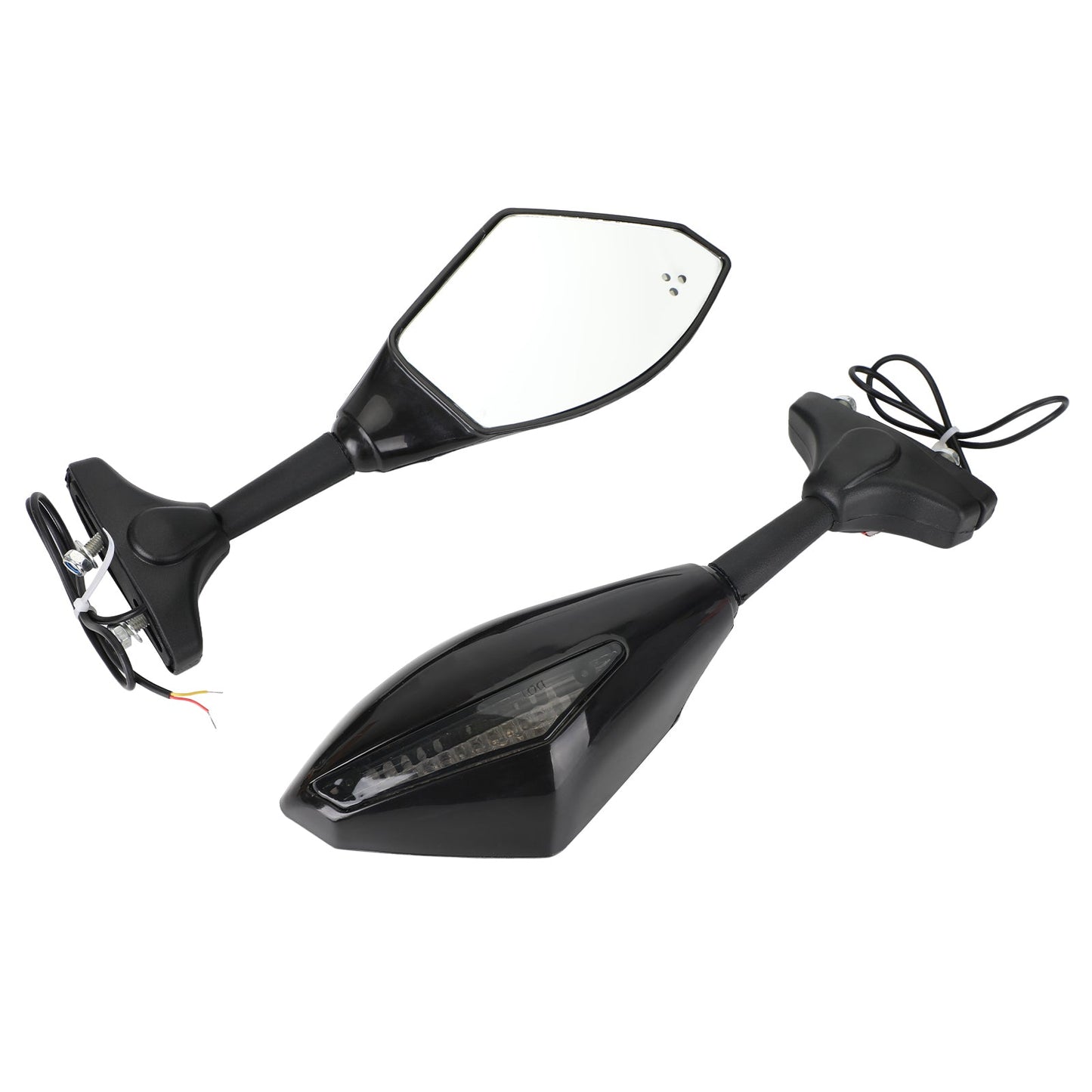 Pair LED Mirrors For SUZUKI GSXR 600 750 1000 Hayabusa GSF SV Katana TL1000R