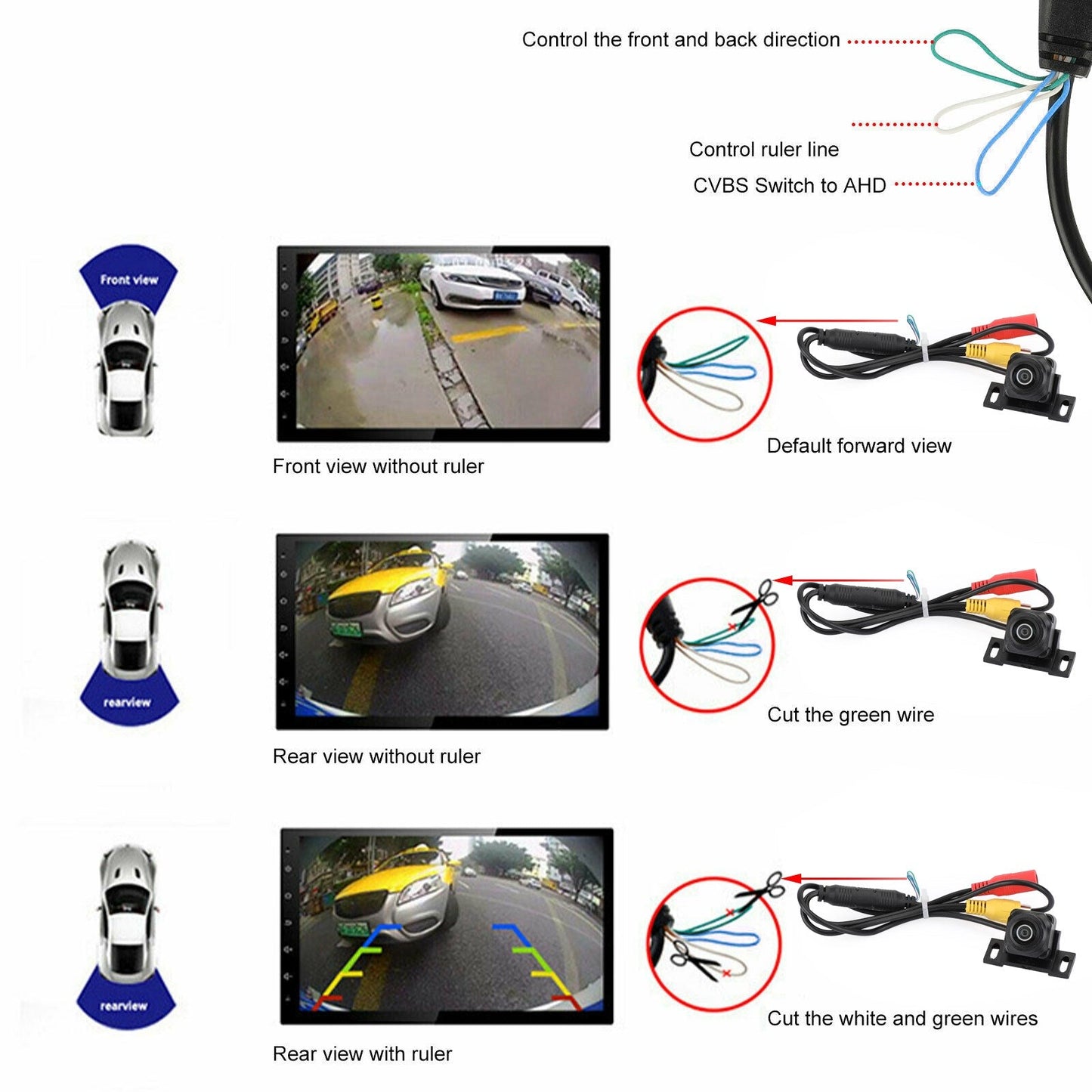 Wireless Car Rear View Reverse Backup Parking Camera Waterproof Night View HD