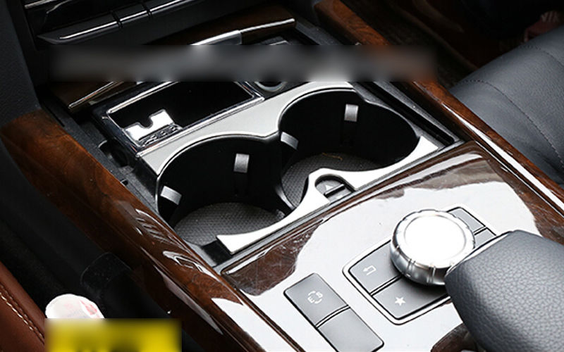 Steel Inner Water Cup Holder Cover Trim For Benz E Class W212 2014-2015 Silver