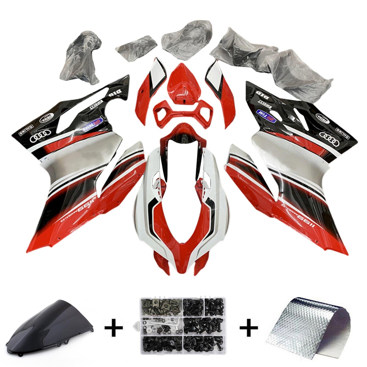 2012-2015 Ducati 1199 899 Injection Fairing Kit Bodywork Plastic ABS#114