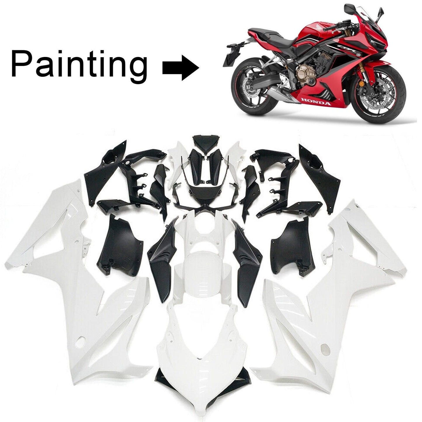 2019-2020 Honda CBR650R Amotopart Injection Fairing Kit Bodywork Plastic ABS #104