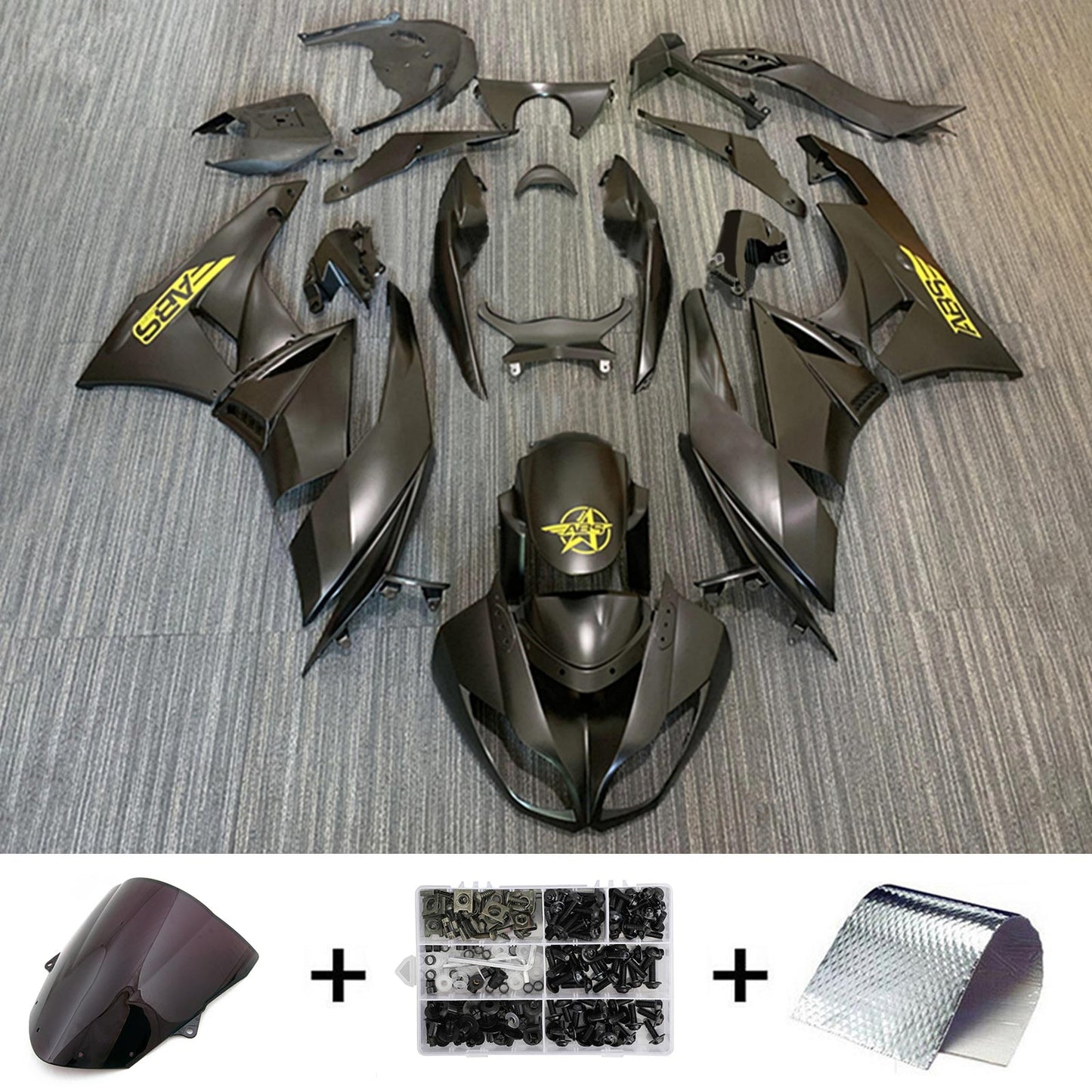 2009-2012 Kawasaki ZX6R 636 Injection Fairing Kit Bodywork Plastic ABS#151