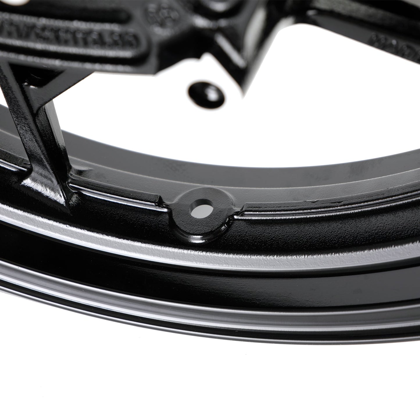 Glossy Black Front Wheel Rim For Kawasaki Z400 EX400 Ninja 400 ABS 2018-2023