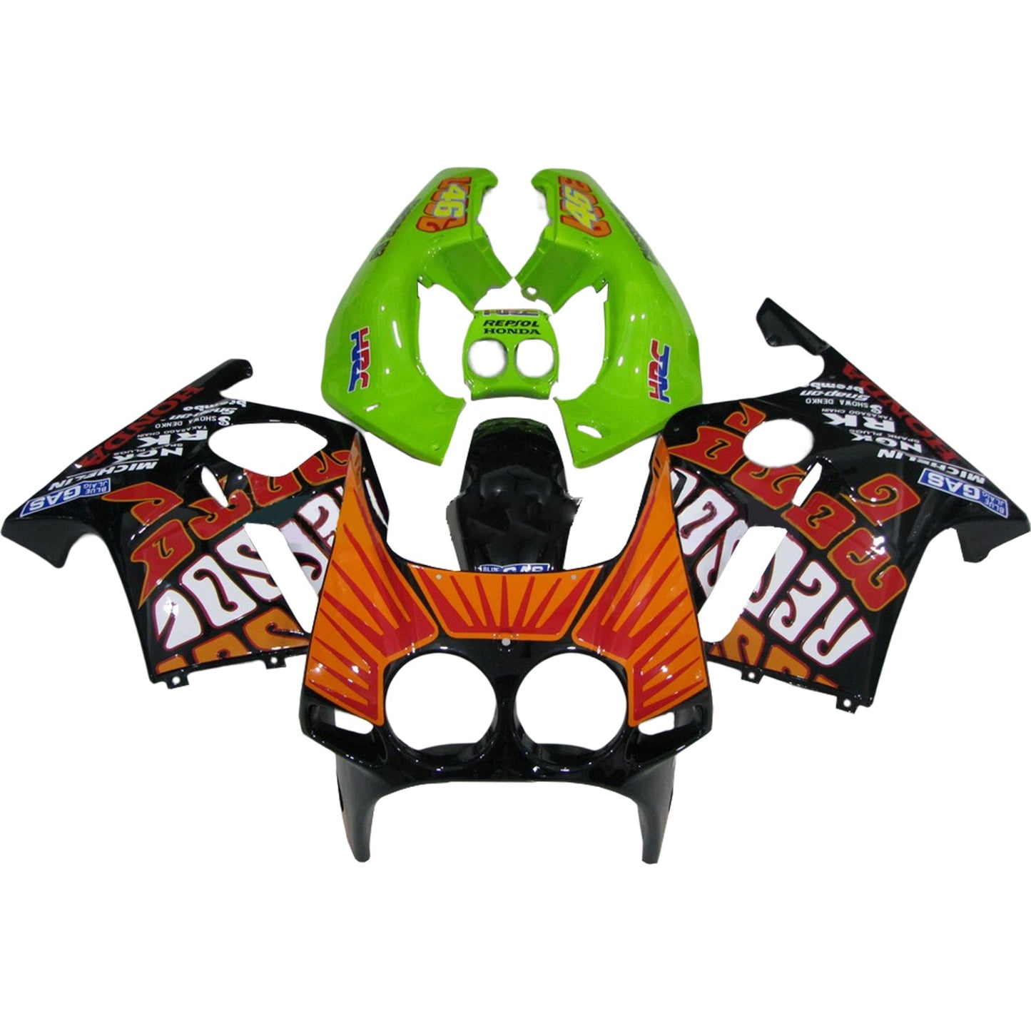 1988-1989 Honda CBR250RR MC19 Injection Fairing Kit Bodywork #104