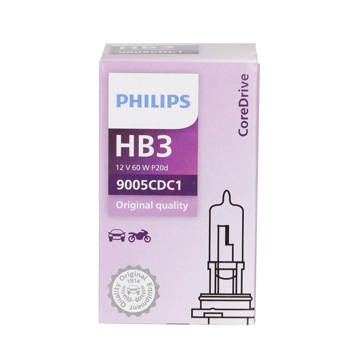 HB3 For Philips CoreDrive Halogen Headlight 9005CDC1 12V 60W P20d