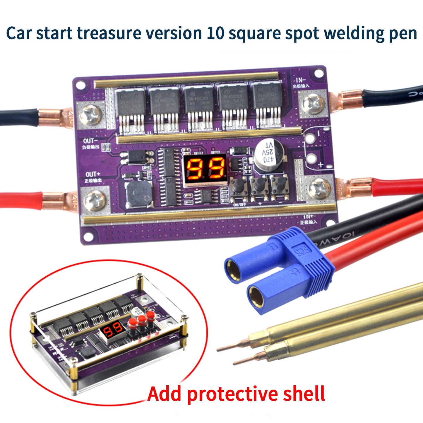 99 Gears of Adjustable Spot Welder Controller Board Connecting Car Jump Starter