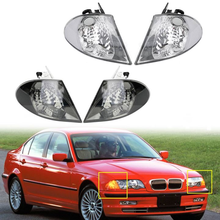 Turn Signal Corner Corner Clear Lights For BMW 3 Series E46 99-01 Gray