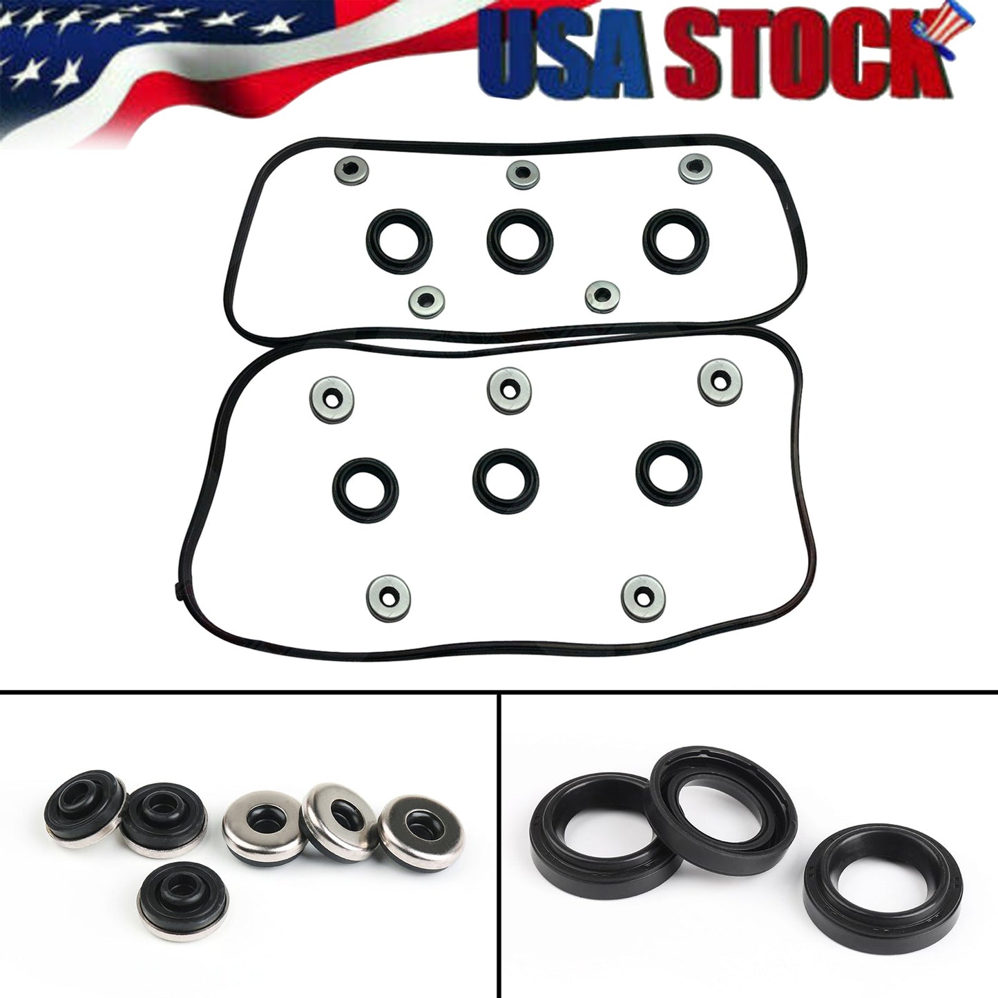 Genuine Manufacturer/OEM Valve Cover Gasket Set L&R Fits For Acura Honda V6 Generic