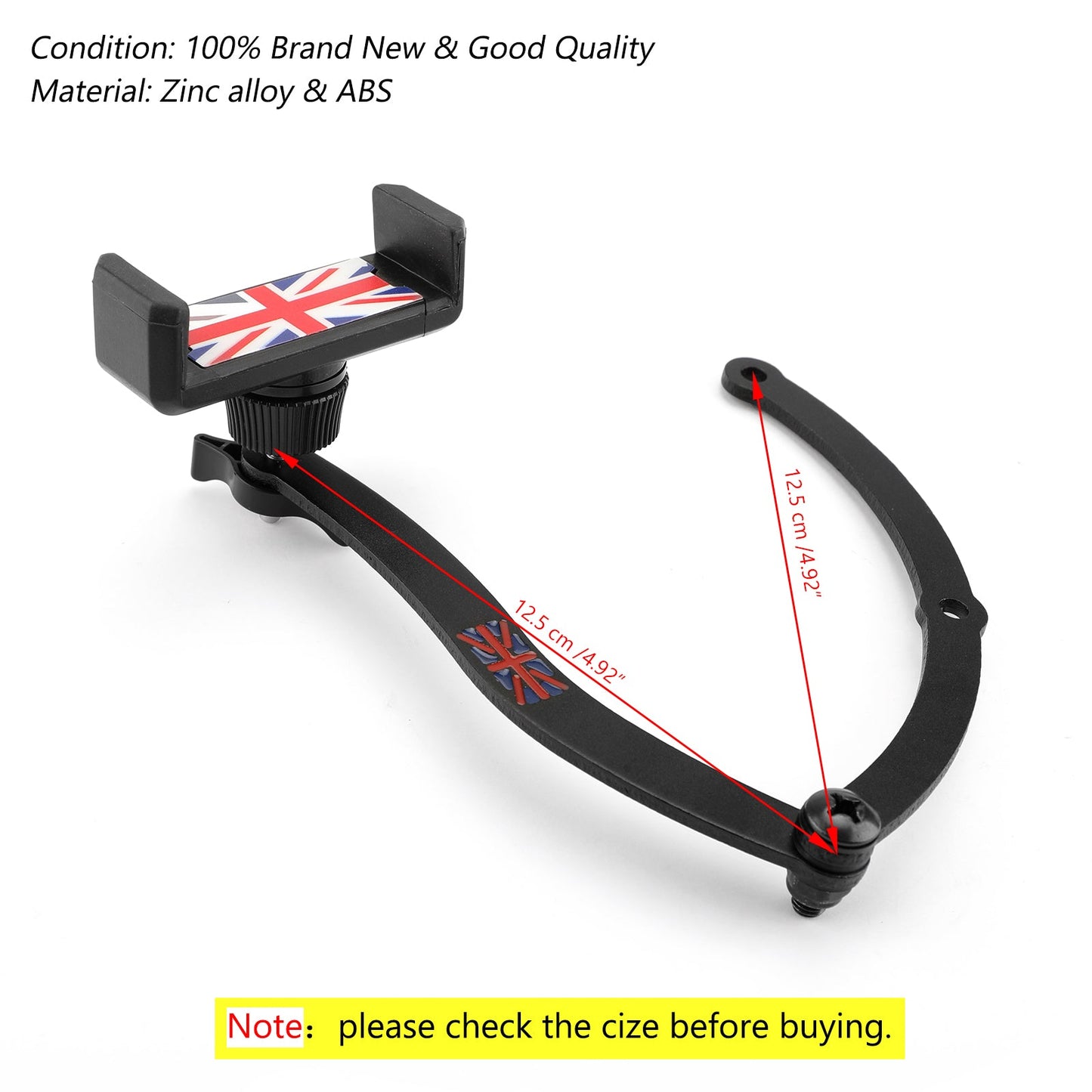 Mini Cooper R55 R56 R57 R60 R61 Union Jack Car Cell Phone Mount Folding Holder