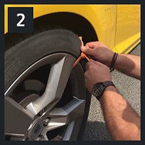 10PCS Snow Tire Chain Anti-Skid Belt For Car Truck SUV Emergency Winter Driving Orange