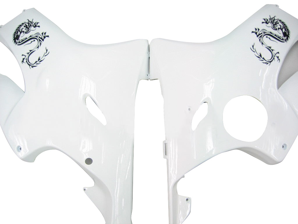 2004-2007 Honda CBR 600 F4i Amotopart Fairings White & Chinese Dragon Racing Customs Fairing