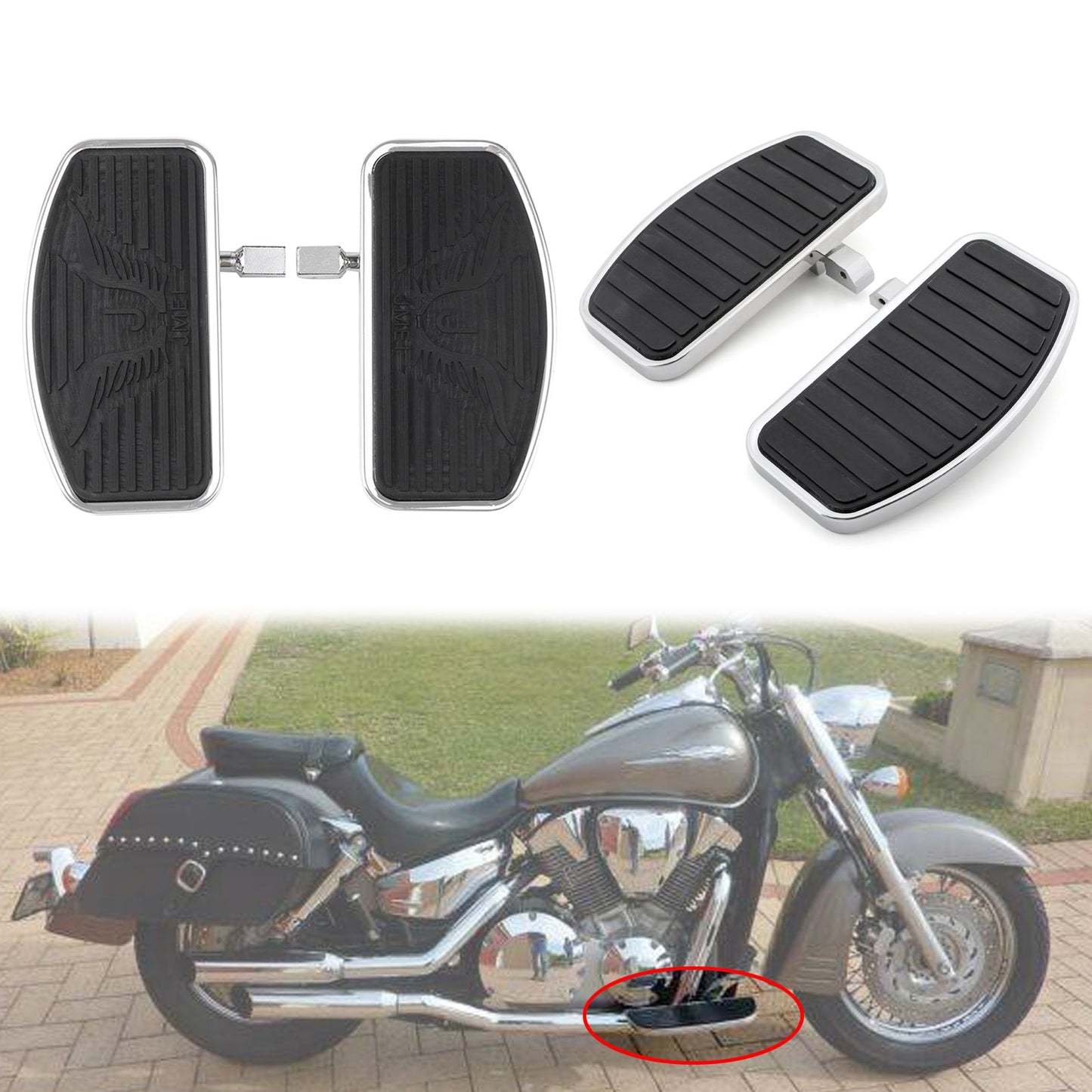Front Floorboard Footboard For Honda VTX 1800 1300 Suzuki VL800 VL400 C50