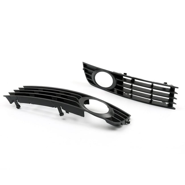 Pair Front Bumper Lower Fog Light Fog Lamp Grilles Grill For Audi A4 B6 02-05