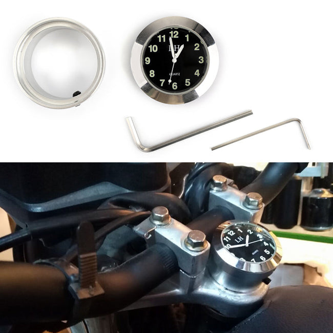 1-1/5 30mm Handlebar Dial Clock Mount For Chopper Bobber Honda Yamaha Harley Generic