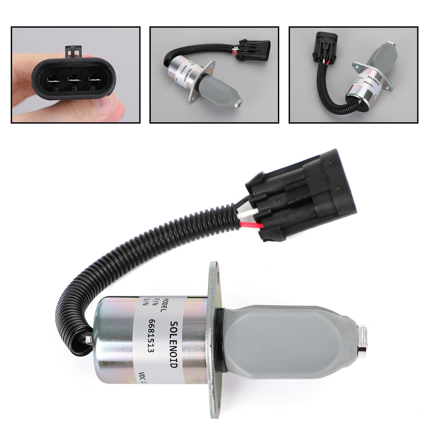 6681513 Fuel Shut Off Solenoid For Bobcat 773 763 753 751 743 643 7753 S150 S160