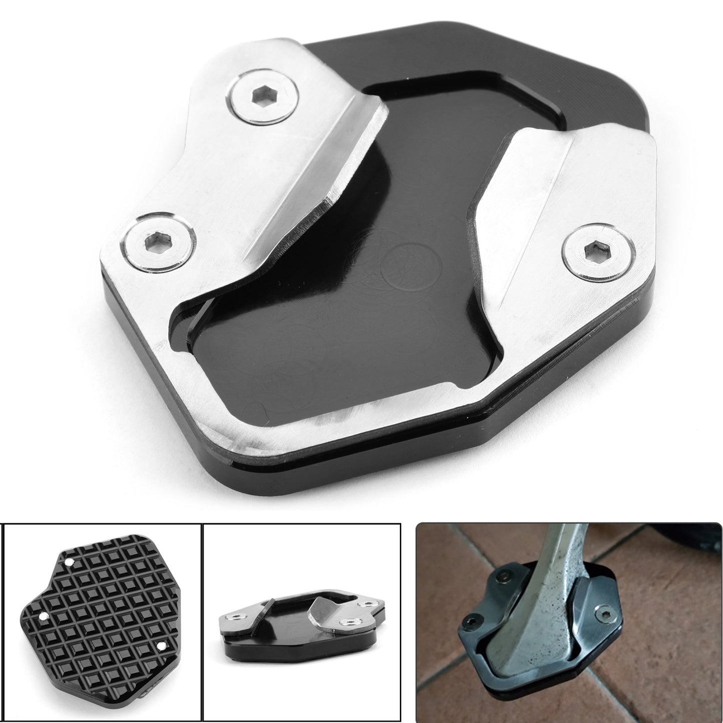 Side Stand Kickstand Pad Extension Plate For TRIUMPH TIGER800 2013-2017