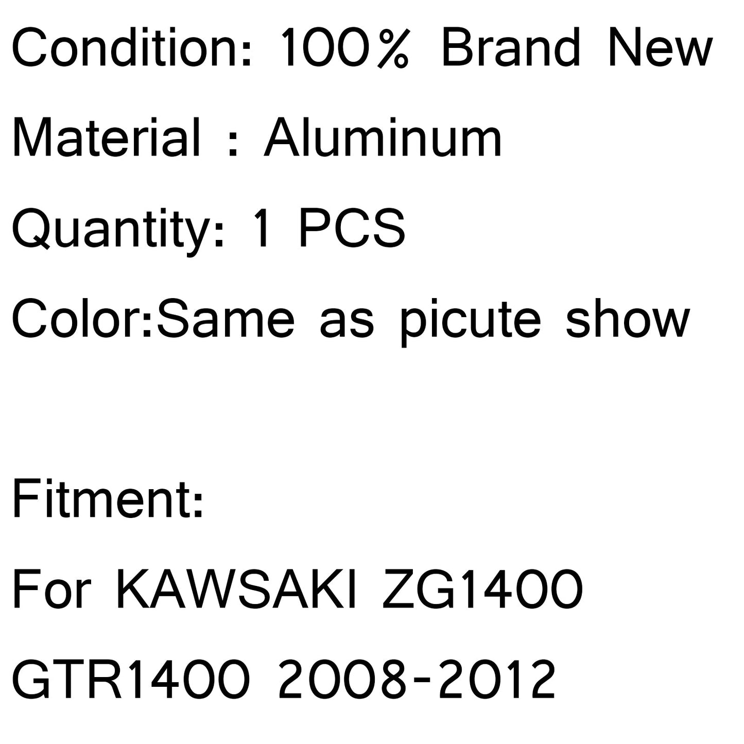 New Aluminum Radiator Cooler for Kawasaki ZG1400 GTR1400 2008-2012 2009 2010 11