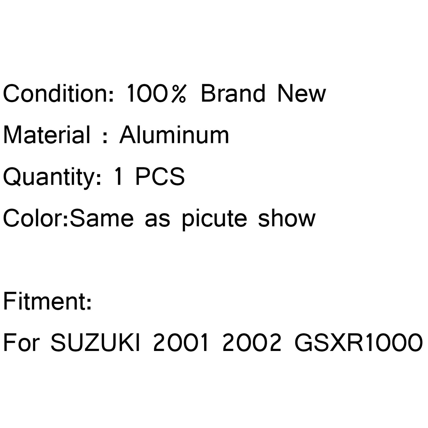 2001-2002 SUZUKI GSXR1000 Replacement Aluminum Cooler Cooling Radiator