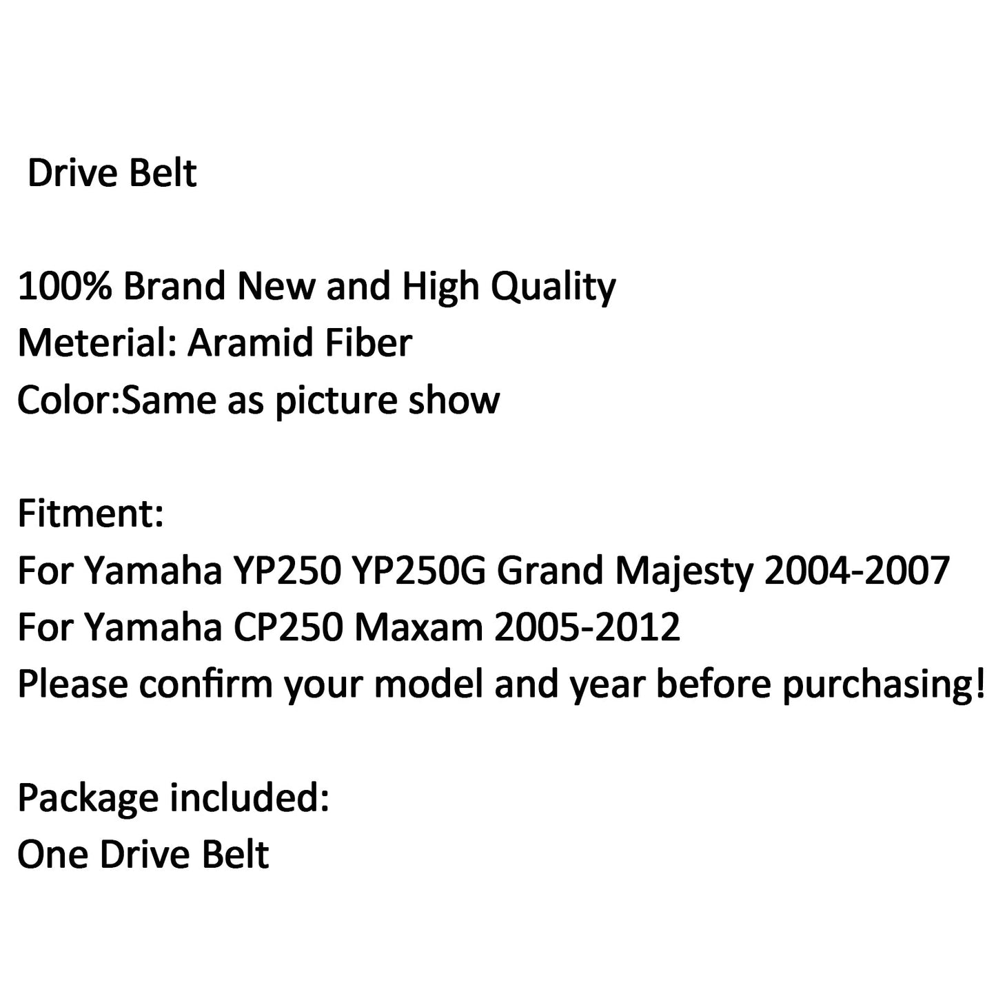 Premium Drive Belt For Yamaha YP250 YP250G Grand Majesty 2004-2007