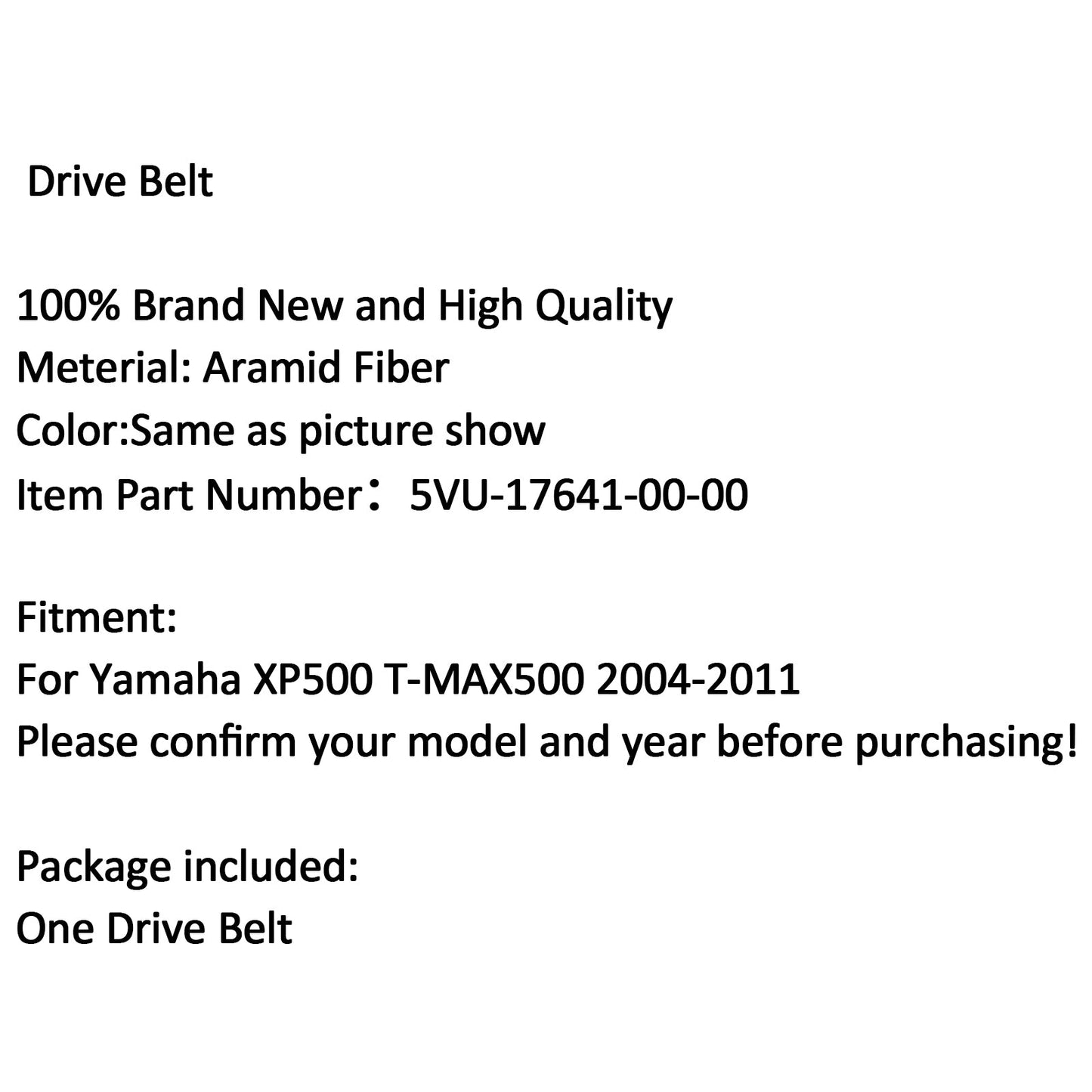 Premium Drive Belt For 5VU-17641-00-00 Yamaha XP500 T-MAX 500 2004-2011